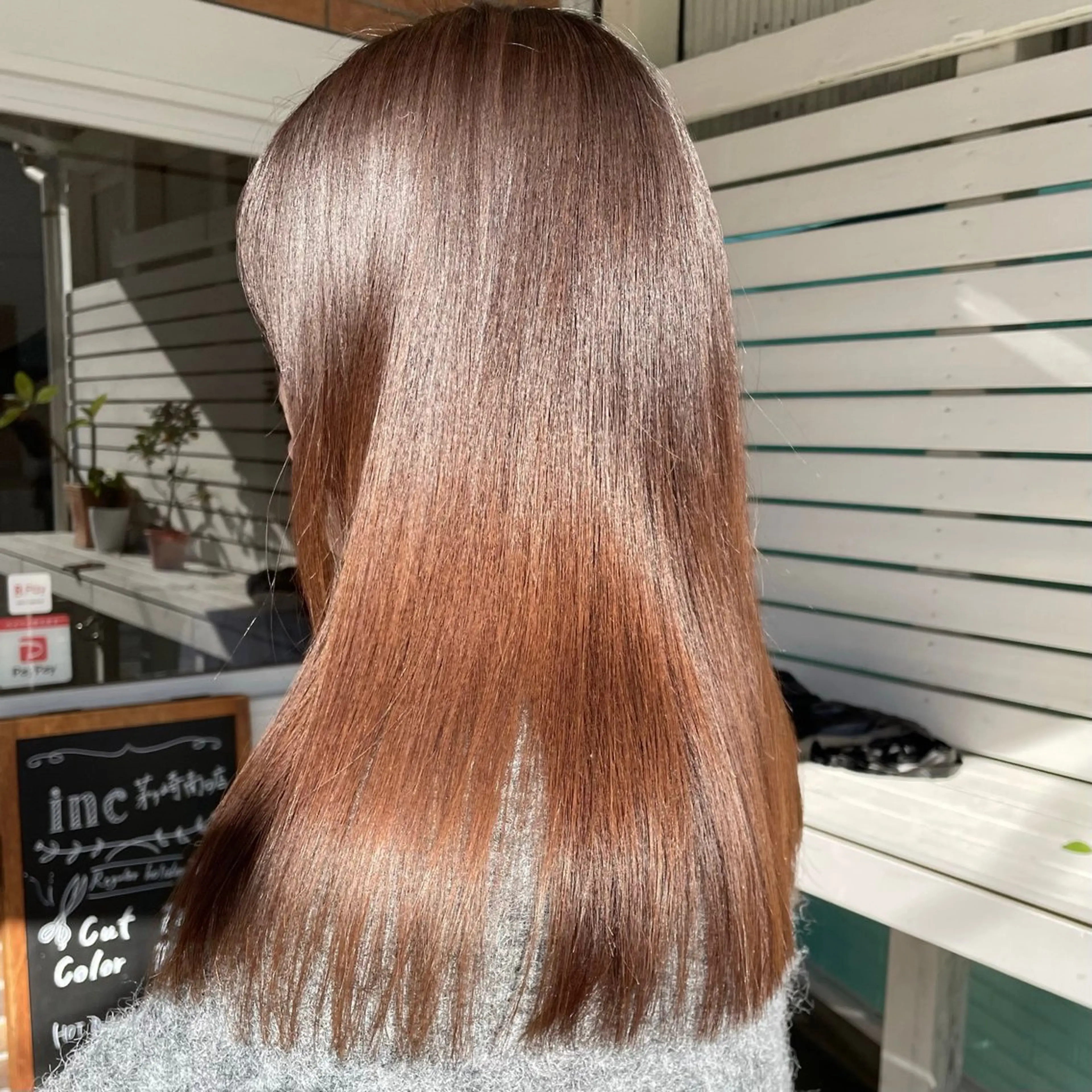 セミロング 縮毛矯正 こいけ みきののヘアスタイル