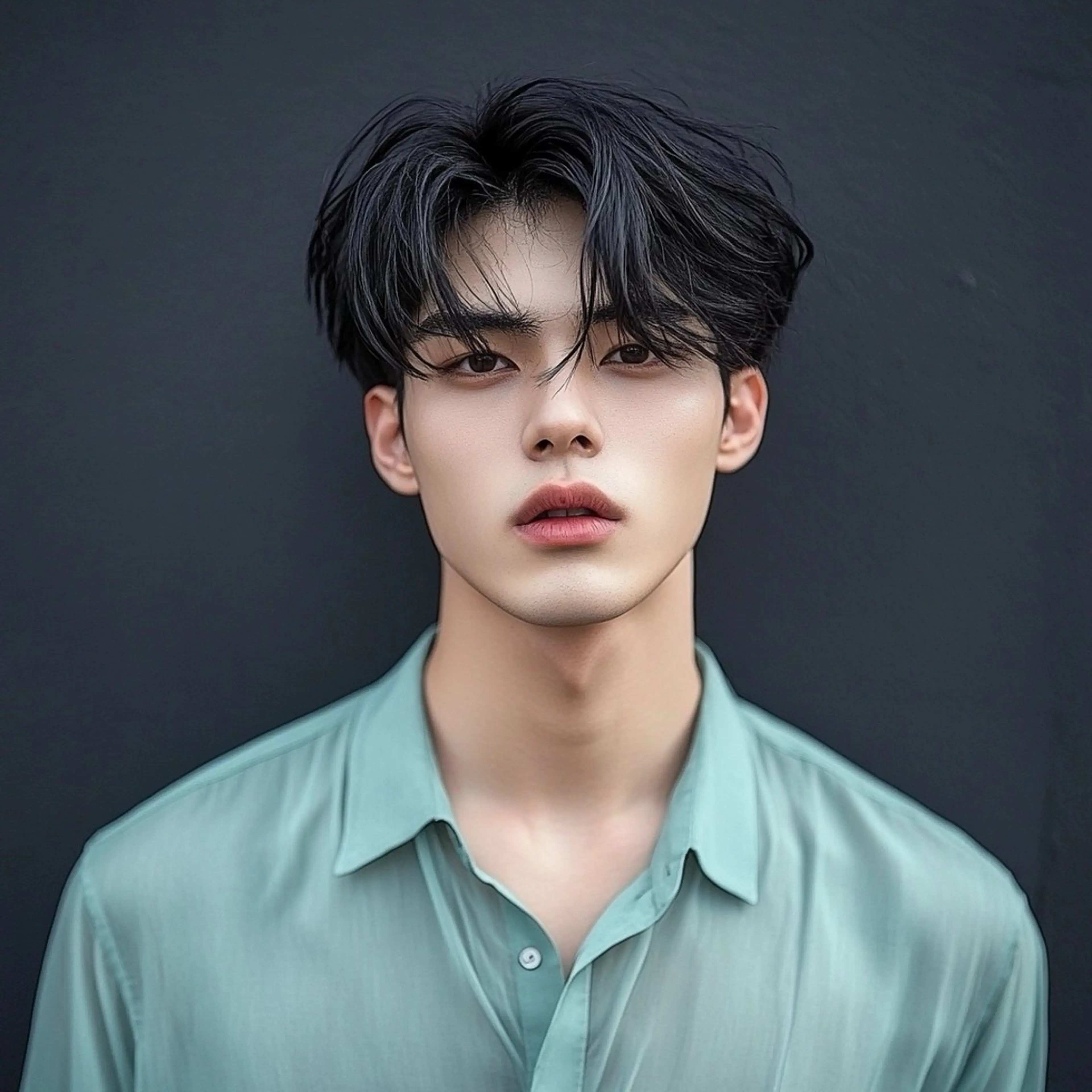 ミディアム カット 尭部 佑太のヘアスタイル