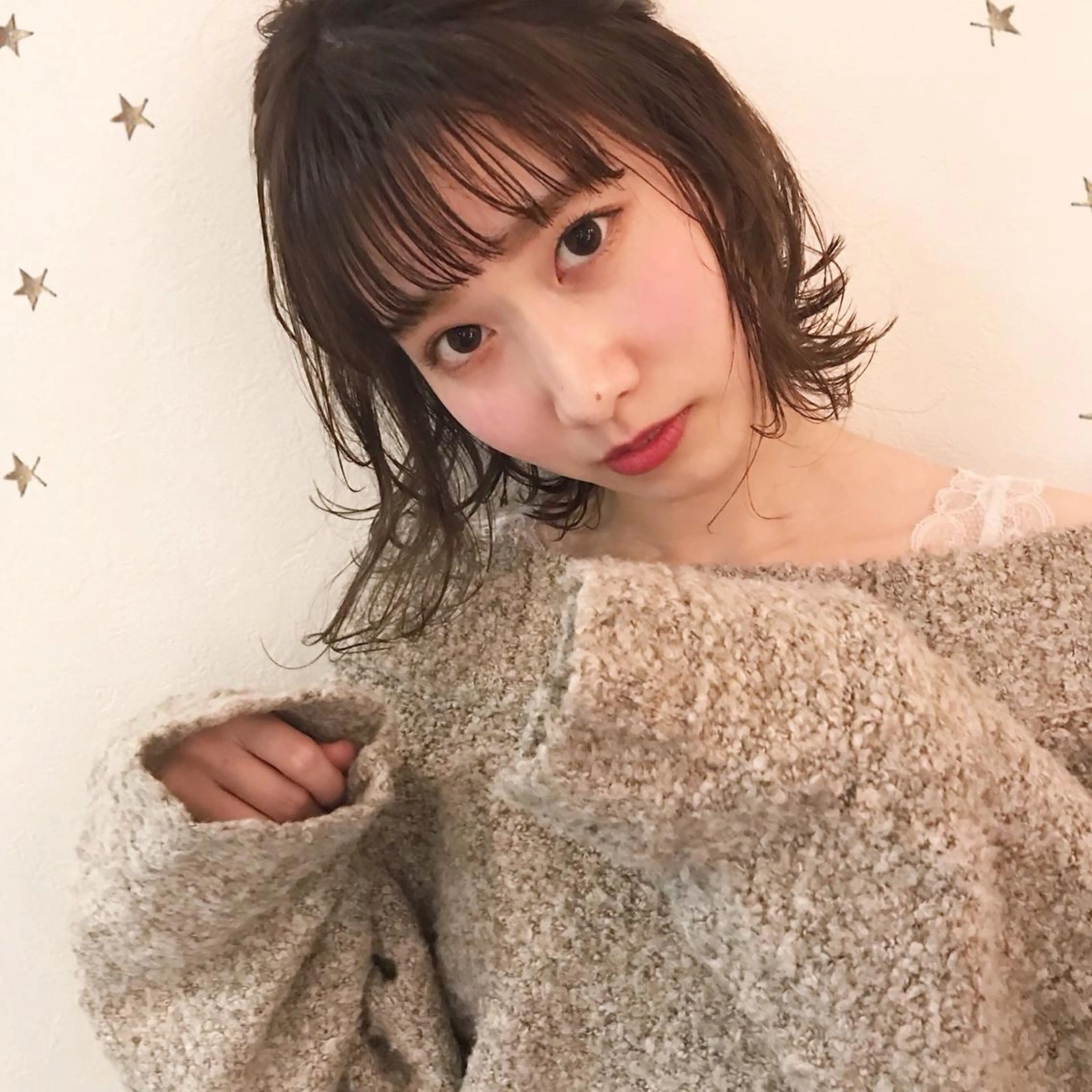 ミディアム カラー ヘアアレンジ 市川 千夏のヘアスタイル