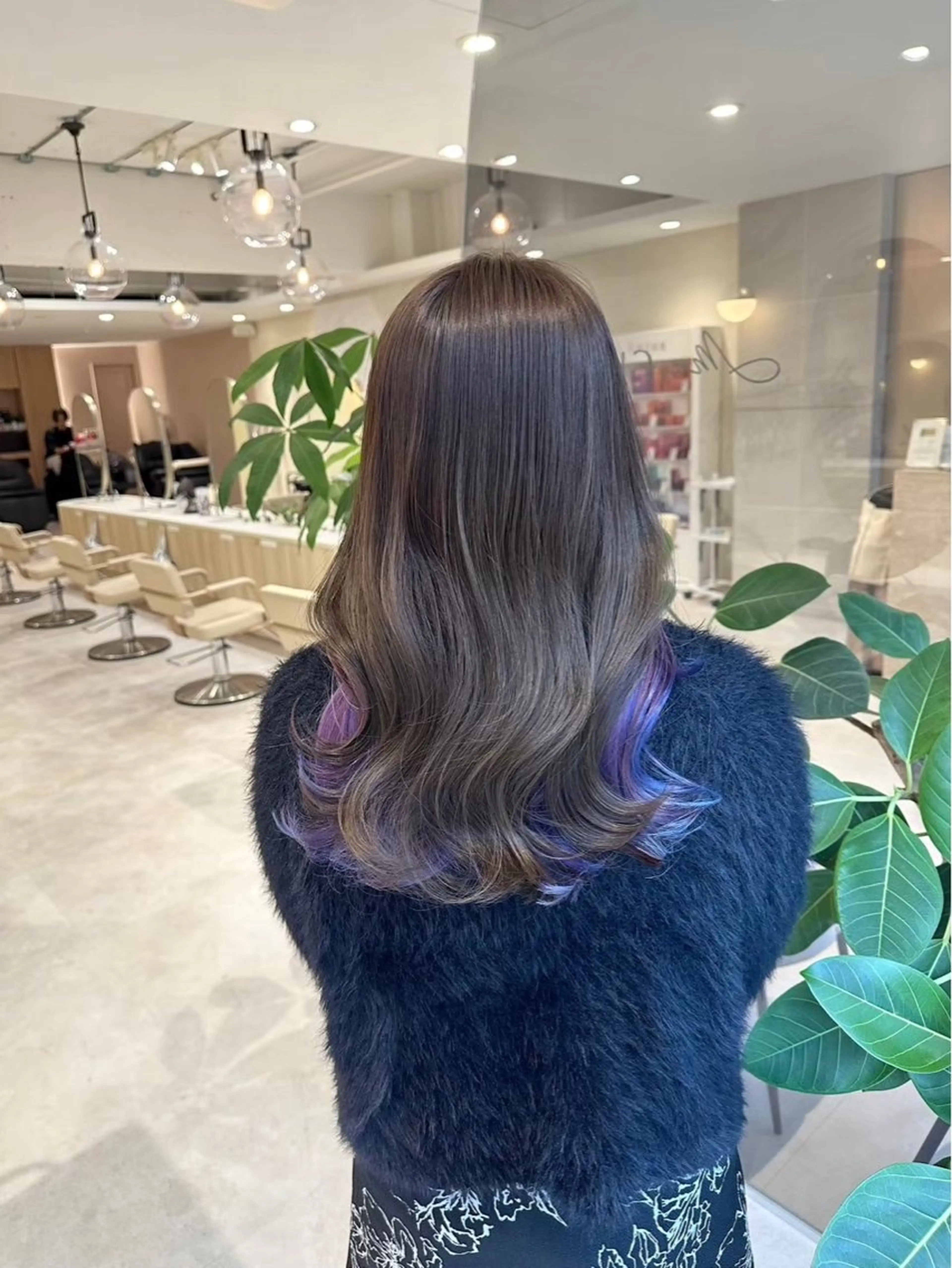 ロング カラー 似合わせカット 小顔カット 縮毛矯正 1日1名様限定 予約可能のヘアスタイル