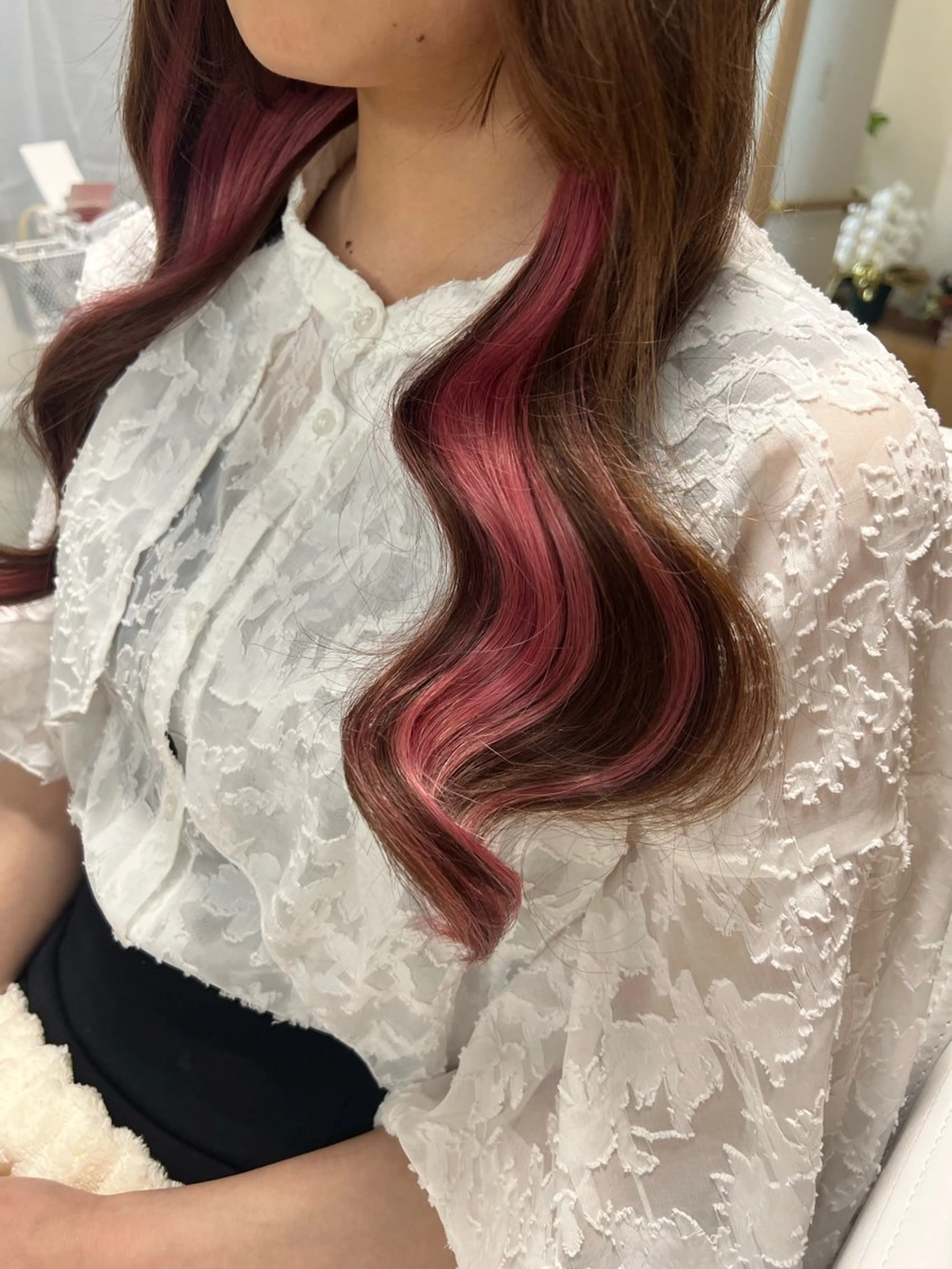 カラー エクステ・セット 専門店Sleekのヘアスタイル