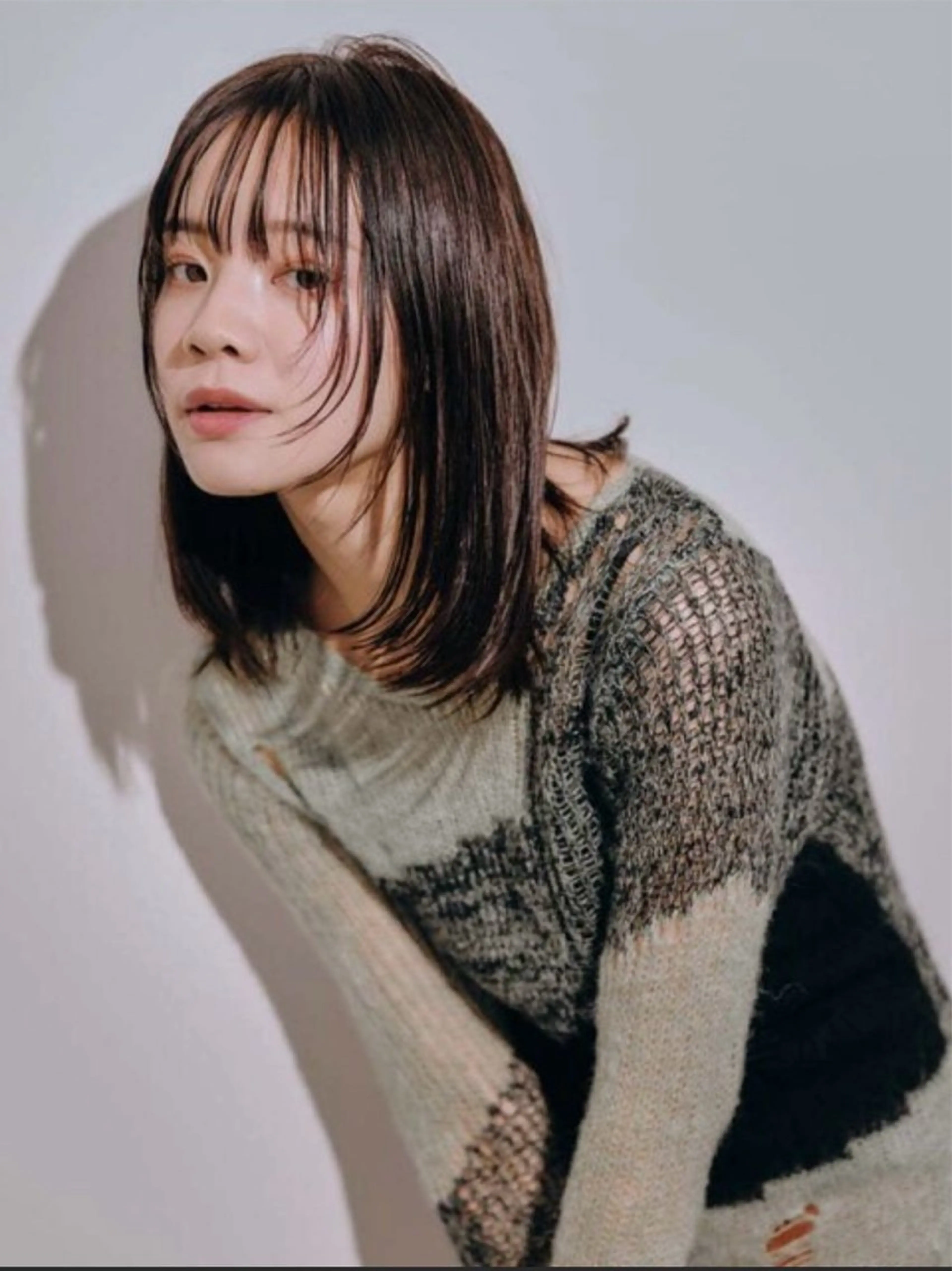 セミロング カット 縮毛矯正 川畑 陽奈のヘアスタイル