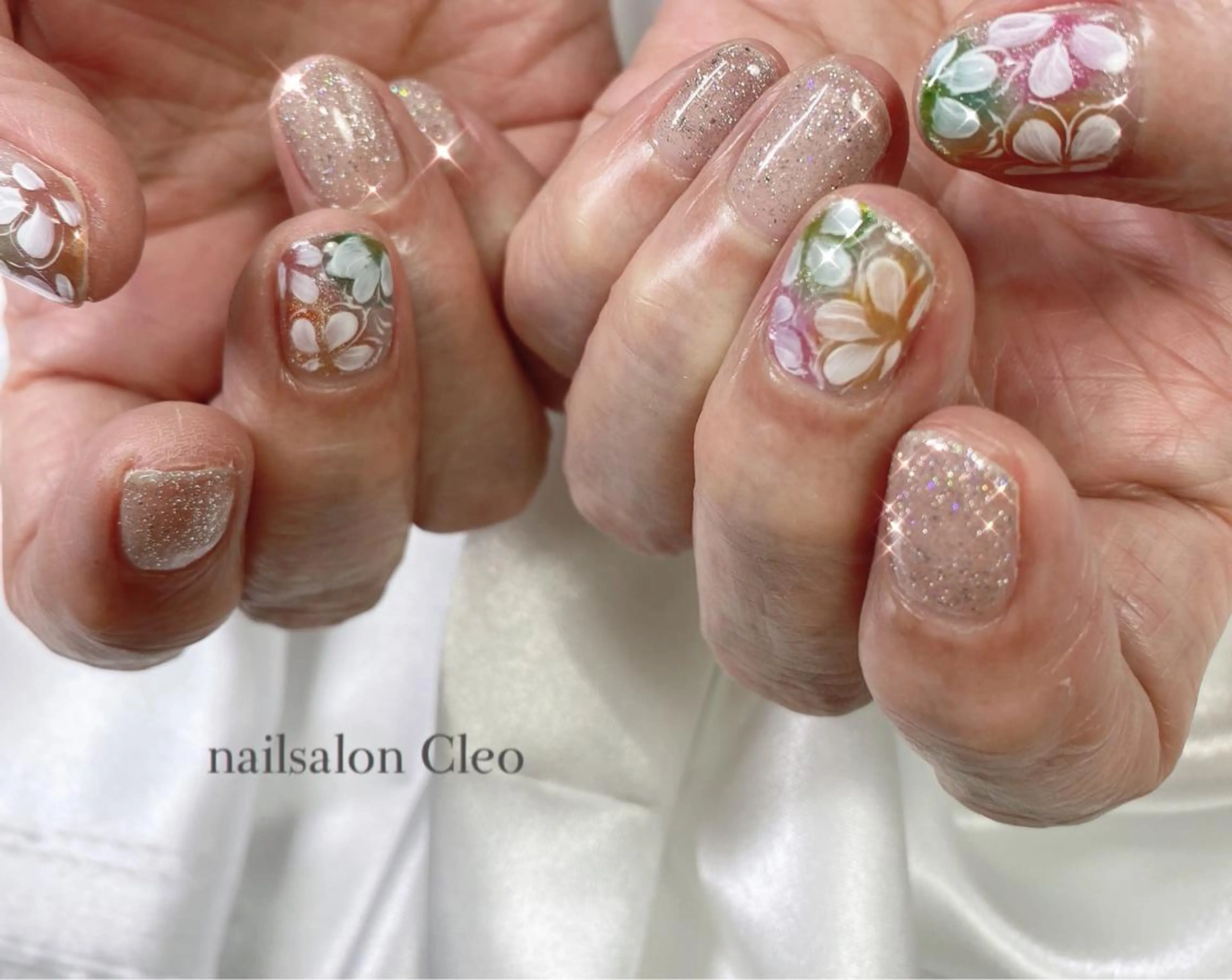 ネイル フラワーネイル Cleo クレオのネイルデザイン