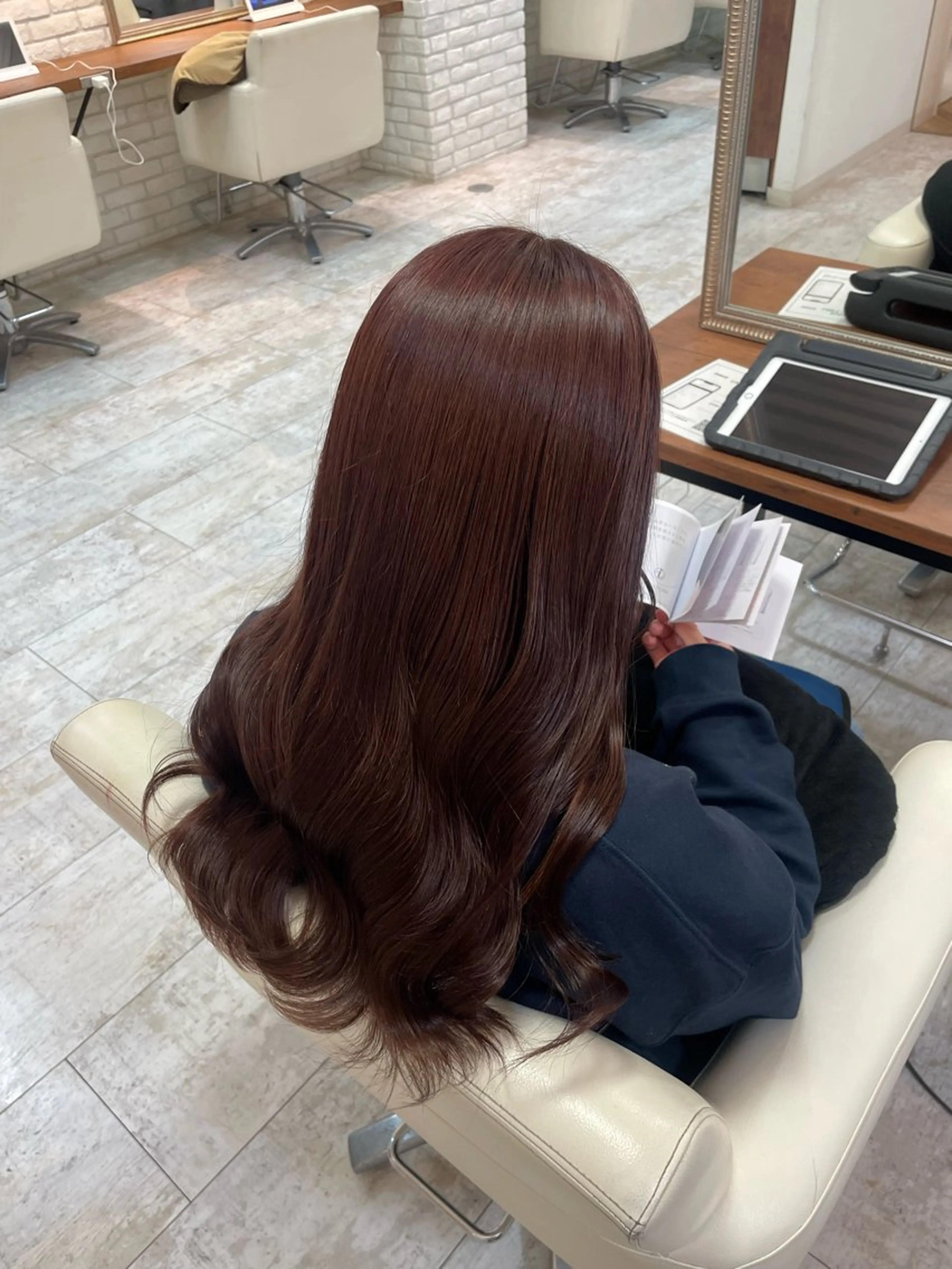 ロング カラー ヘアアレンジ ブラウンカラー ローズカラー ローズブラウン カット ヘアカラー トリートメント ダブルカラー/ レイヤー🍒齋藤 澪のヘアスタイル