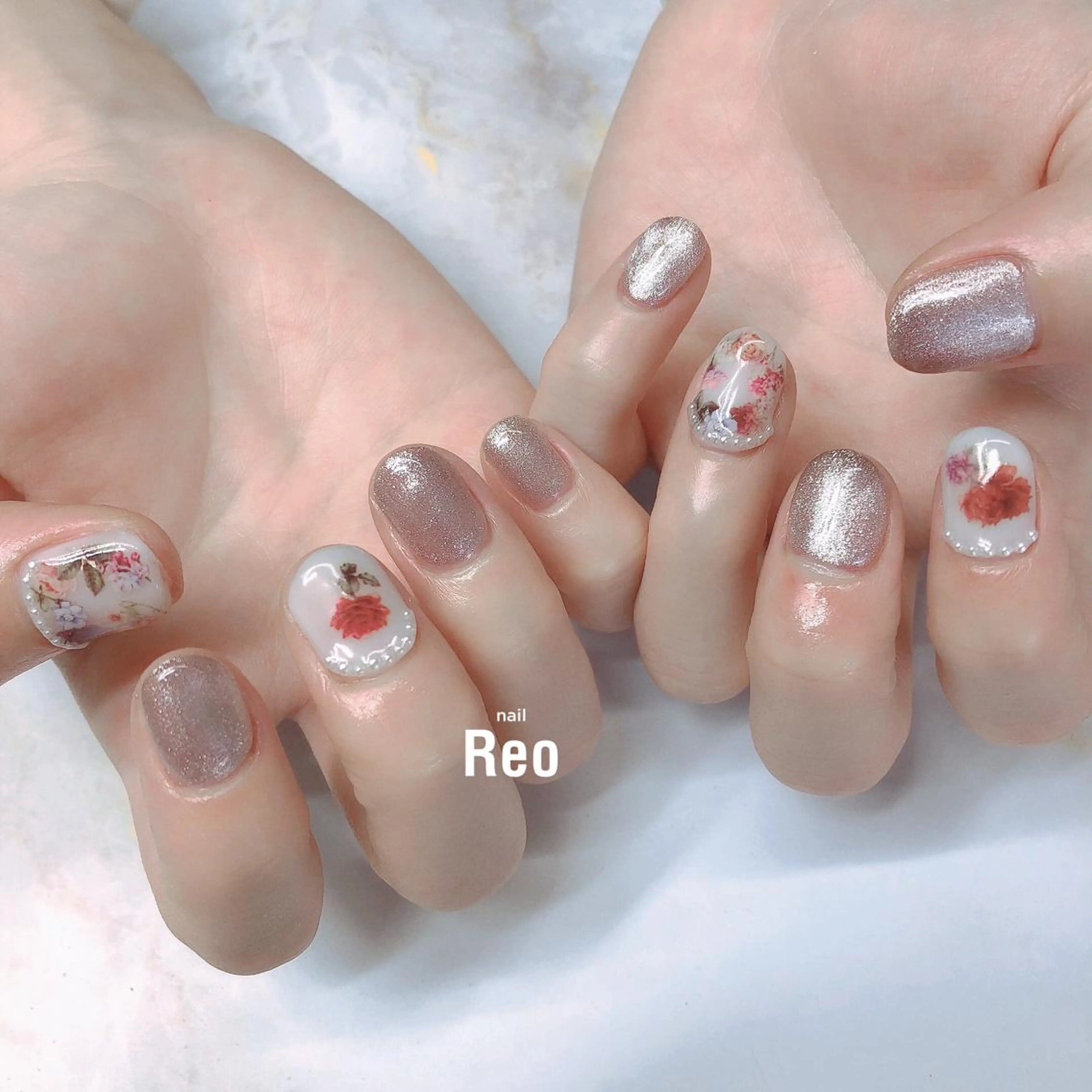 ミディアム ネイル Reonail 💕Kana💕のネイルデザイン