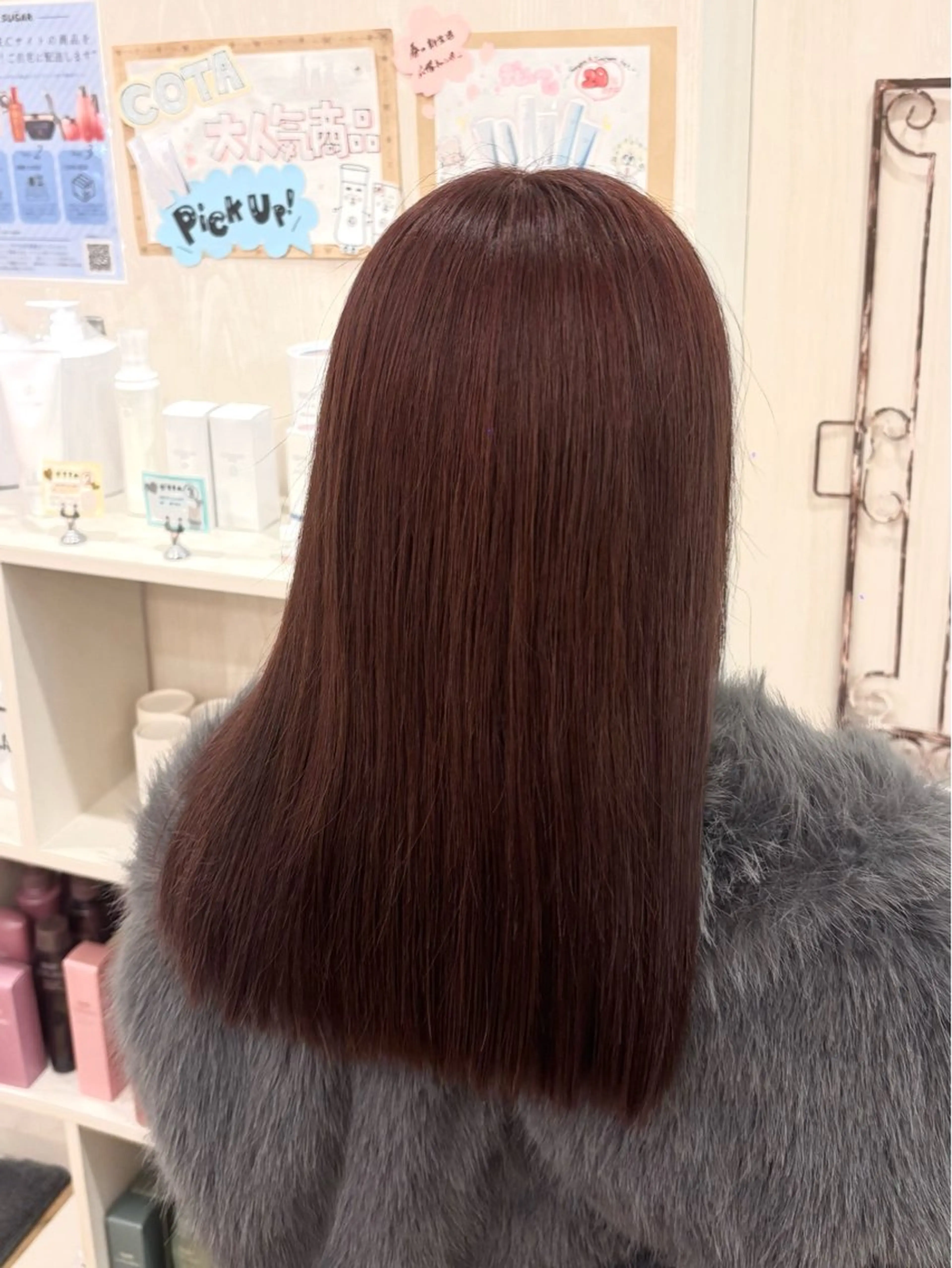 ミディアム ヘアカラー 髪質改善縮毛５０％ OFF/吉田 響歌♡のヘアスタイル