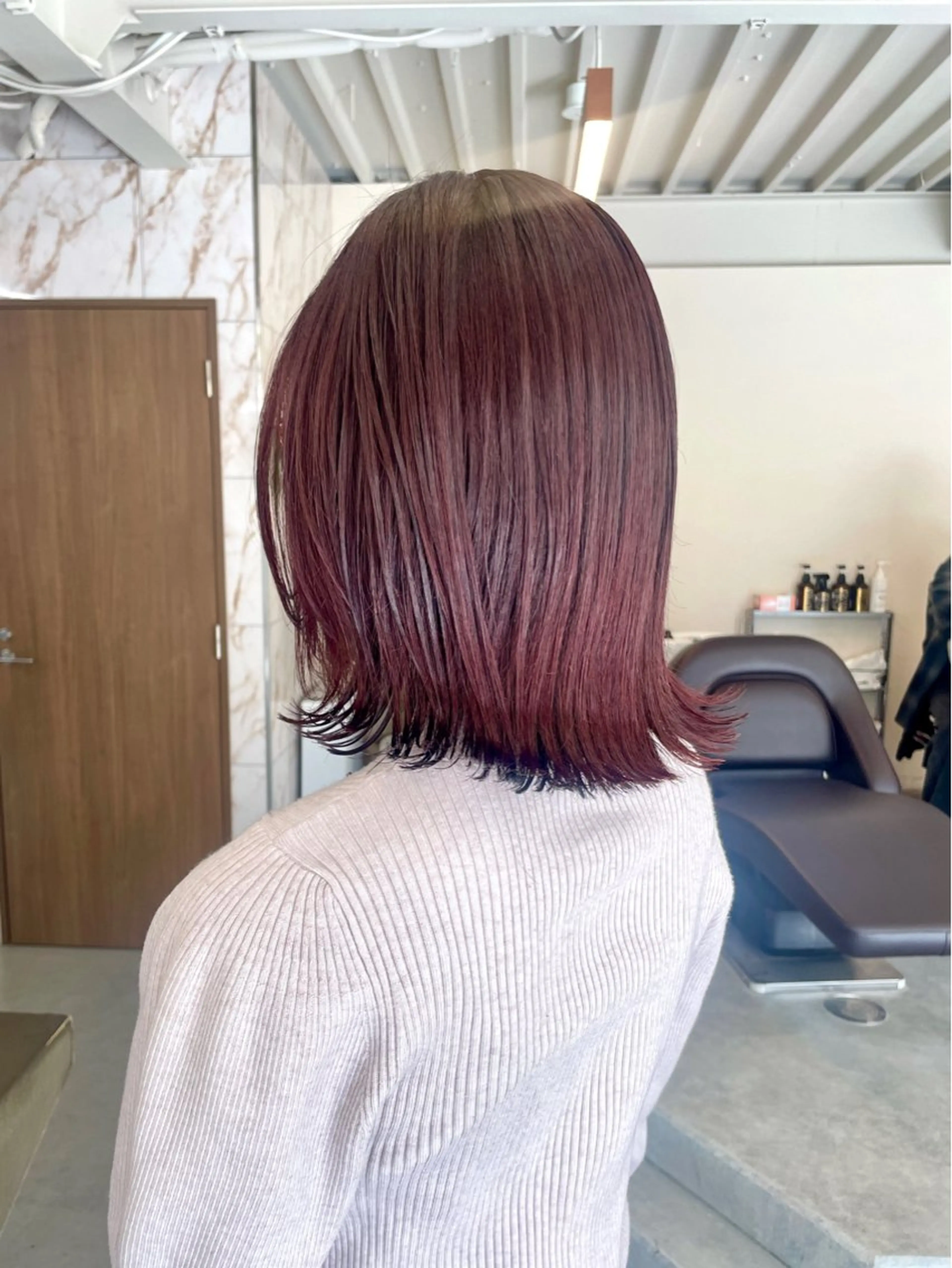 ミディアム カラー ブリーチ ブリーチなしカラー 韓国風ヘア ヘアカラー トリートメント ヘアセット Masena所属・💎韓国風レイヤー /ボブ💎Namiのヘアスタイル