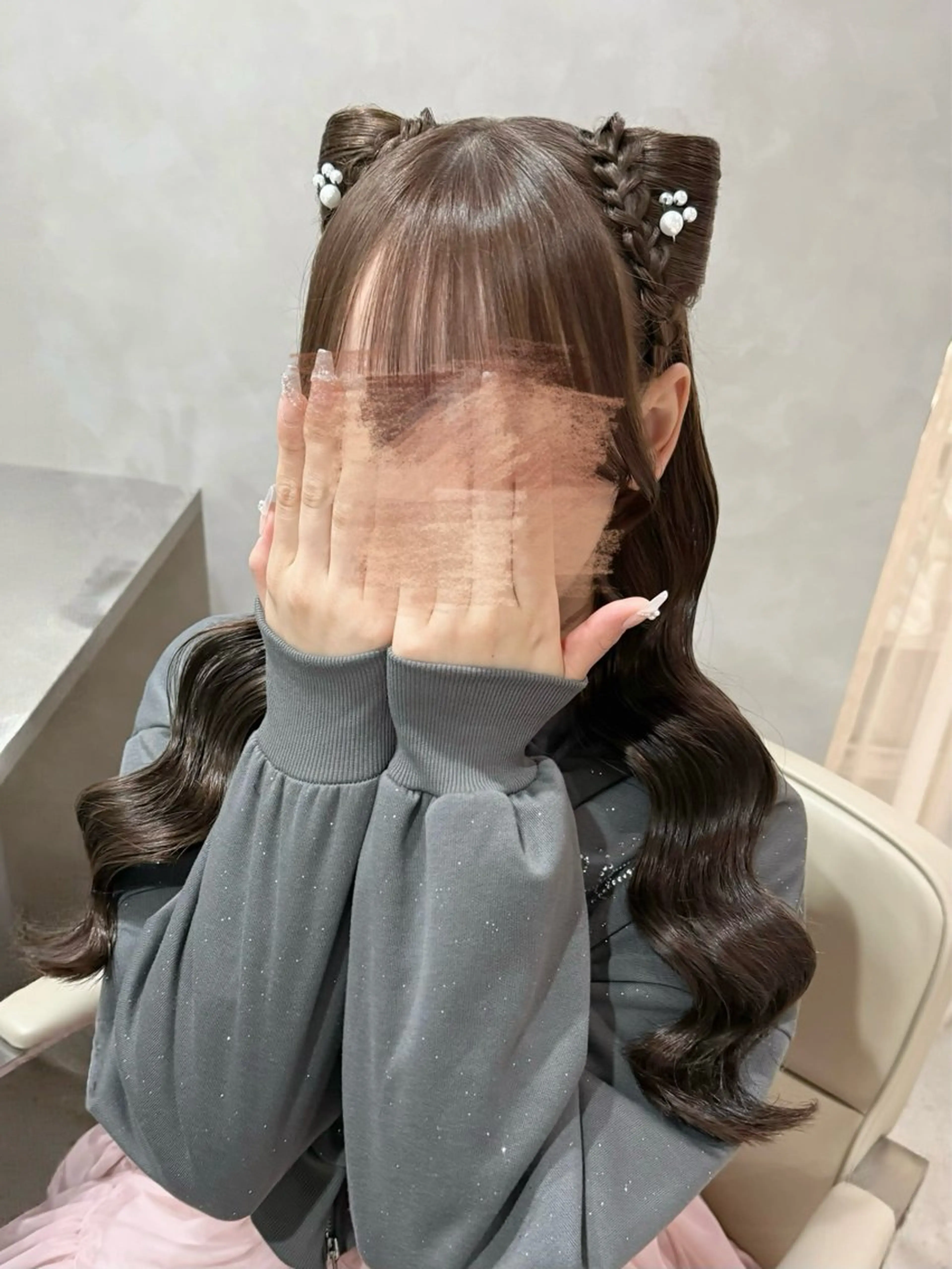 ヘアアレンジ ヘアセット セットサロンCURE 🩵あんみのマツエク・マツパデザイン
