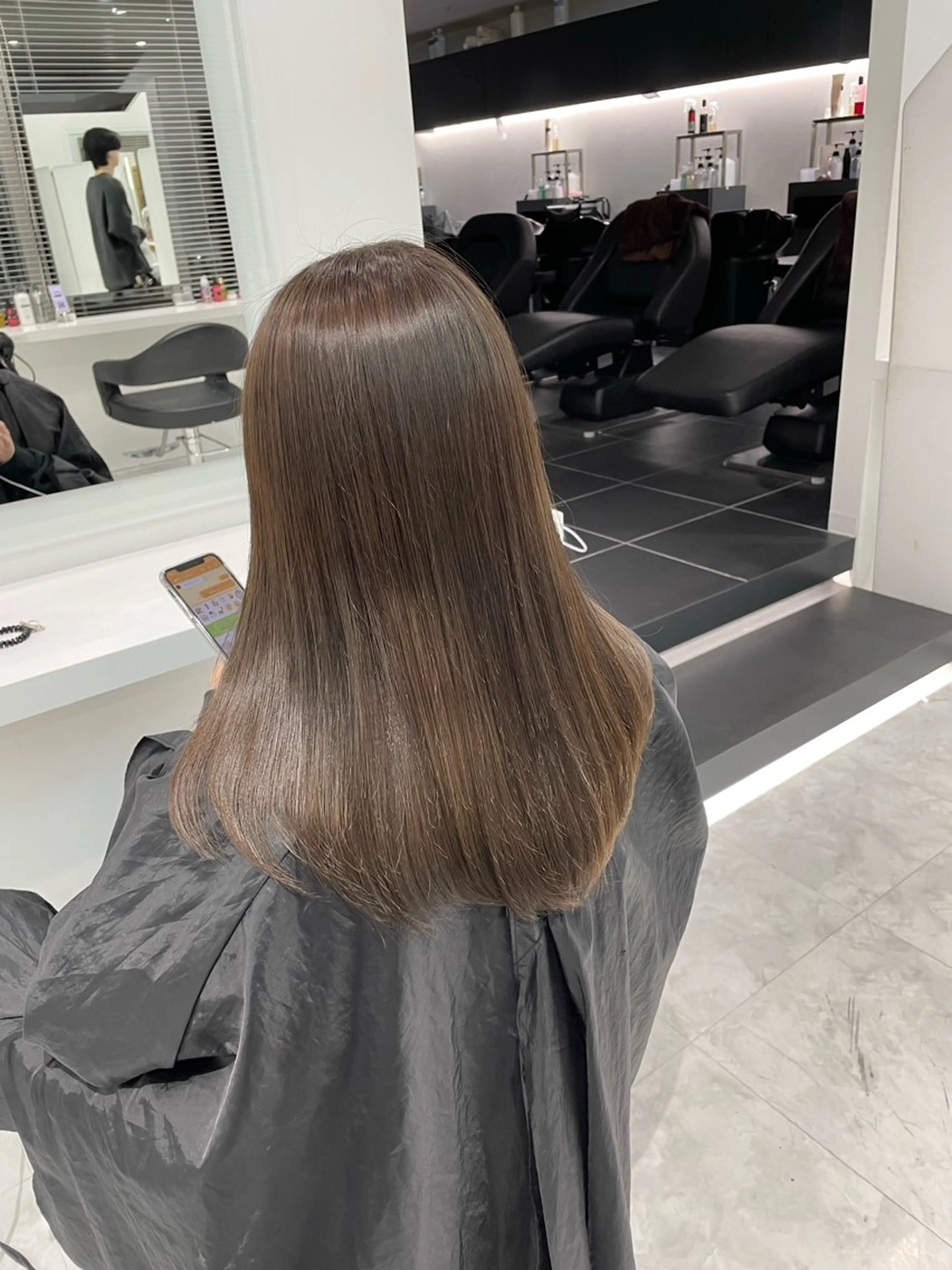 セミロング カラー ヘアカラー トリートメント ヘッドスパ ヘアセット 🌿透明感赤み消し Keishin🌿のヘアスタイル