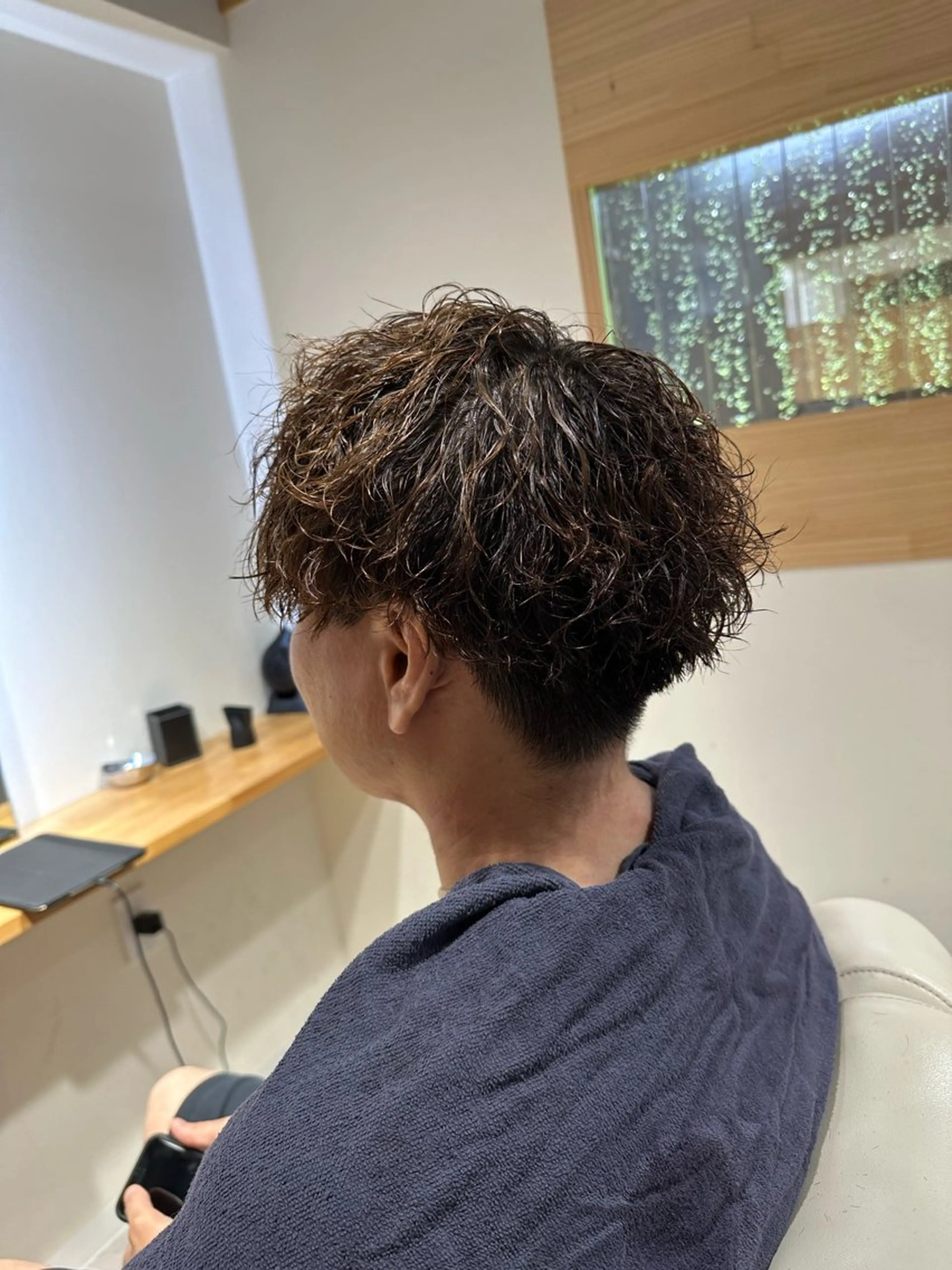 ロング パーマ メンズ カット パーマ トリートメント こまつ まりやのヘアスタイル