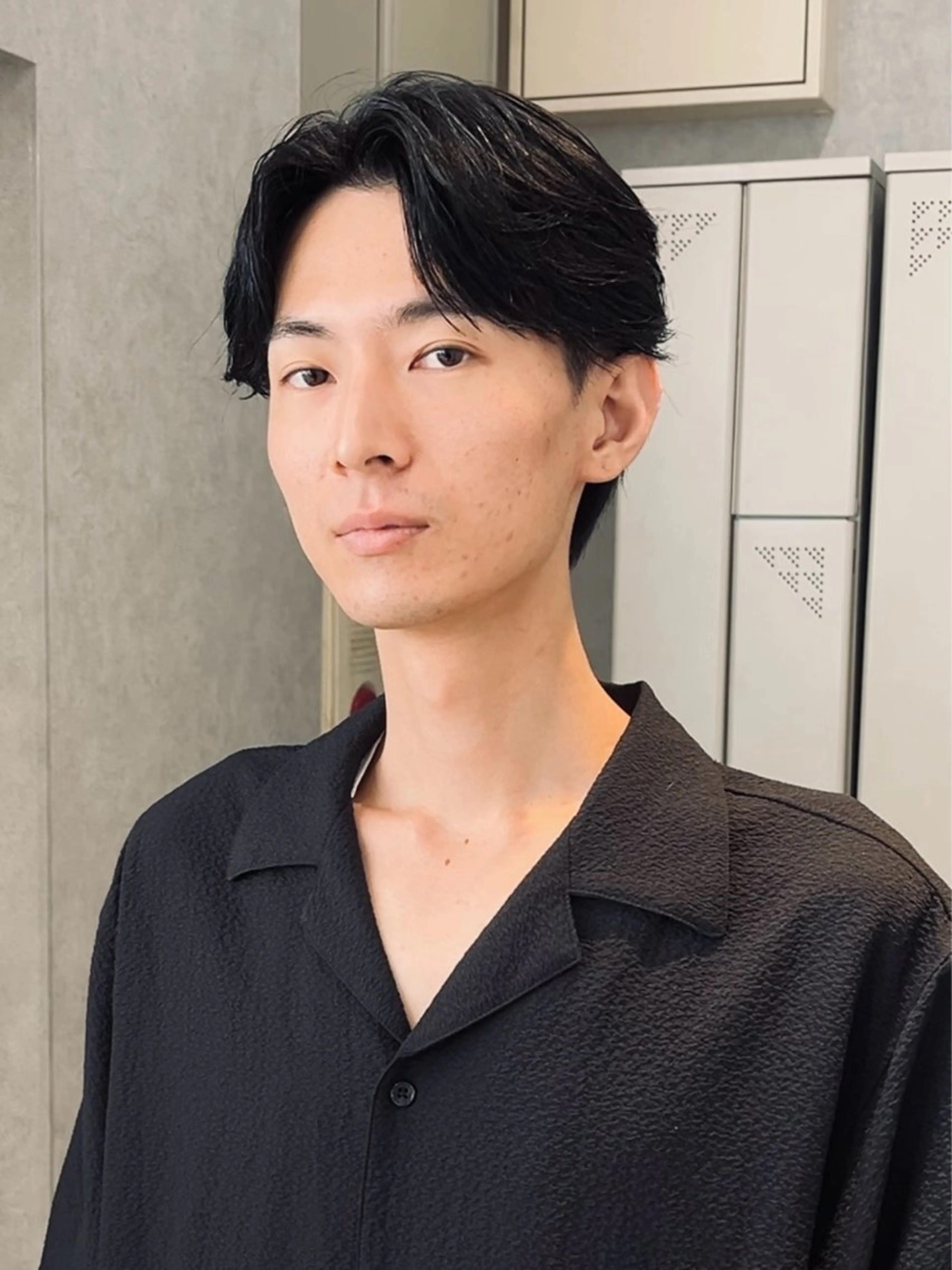 ショート カラー パーマ メンズ 石満 諒 メンズ縮毛矯正のヘアスタイル