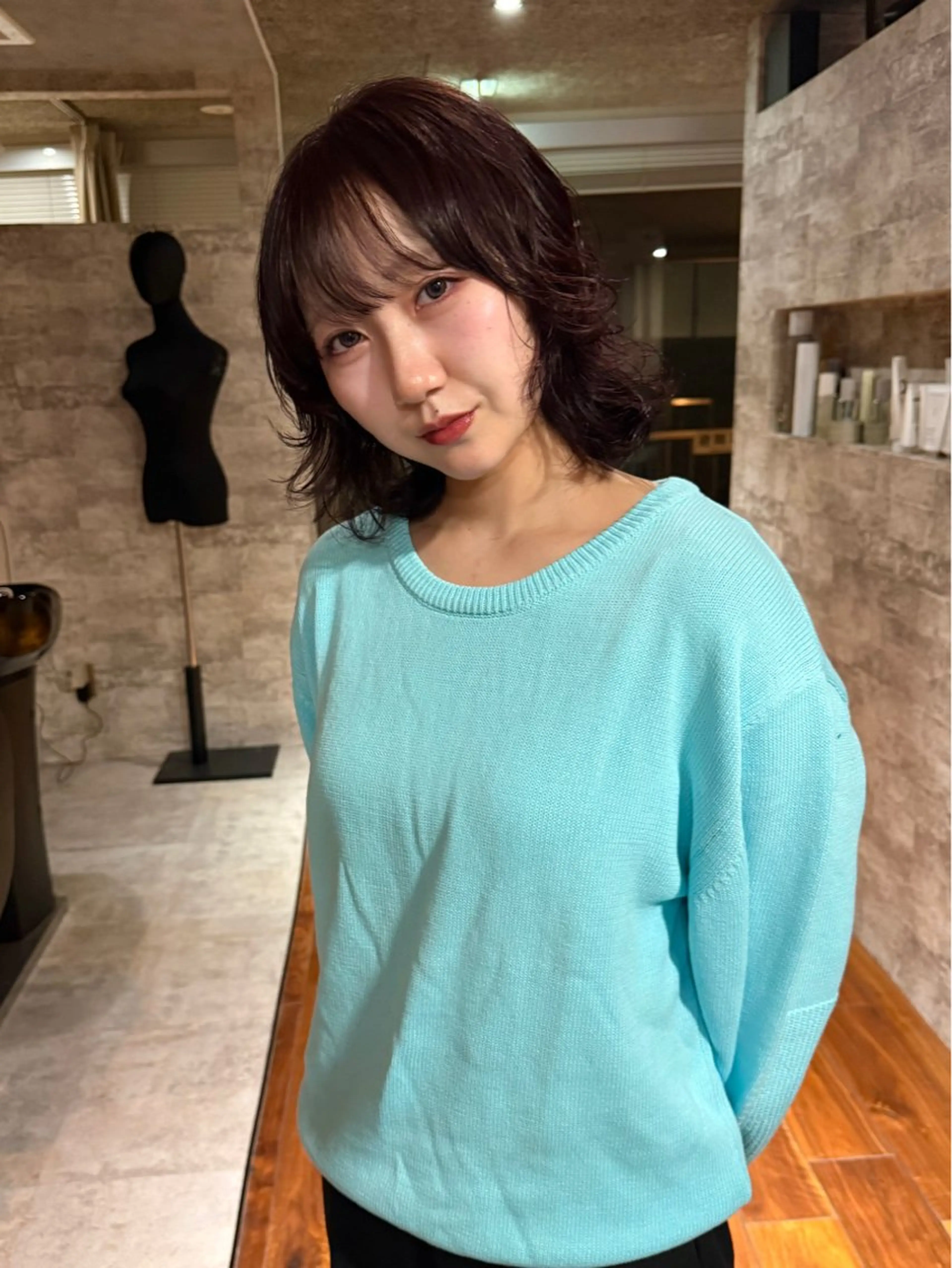 ミディアム カラー パーマ カット ヘアカラー パーマ トリートメント mai / linoah˚✧のヘアスタイル