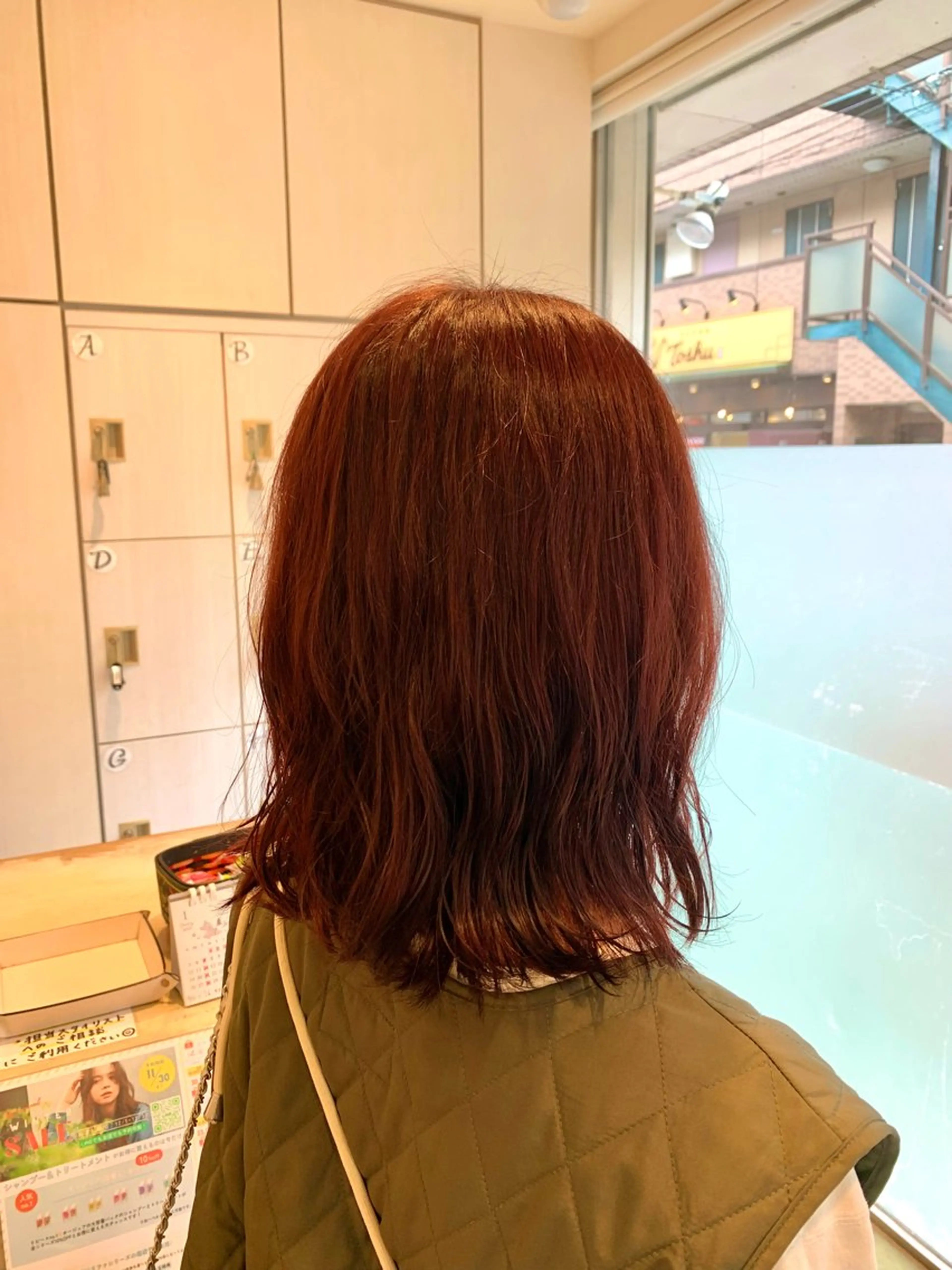 ミディアム カラー レッドカラー トリートメント ヘアカラー rio/ボブ /ブリーチカラー🫧のヘアスタイル
