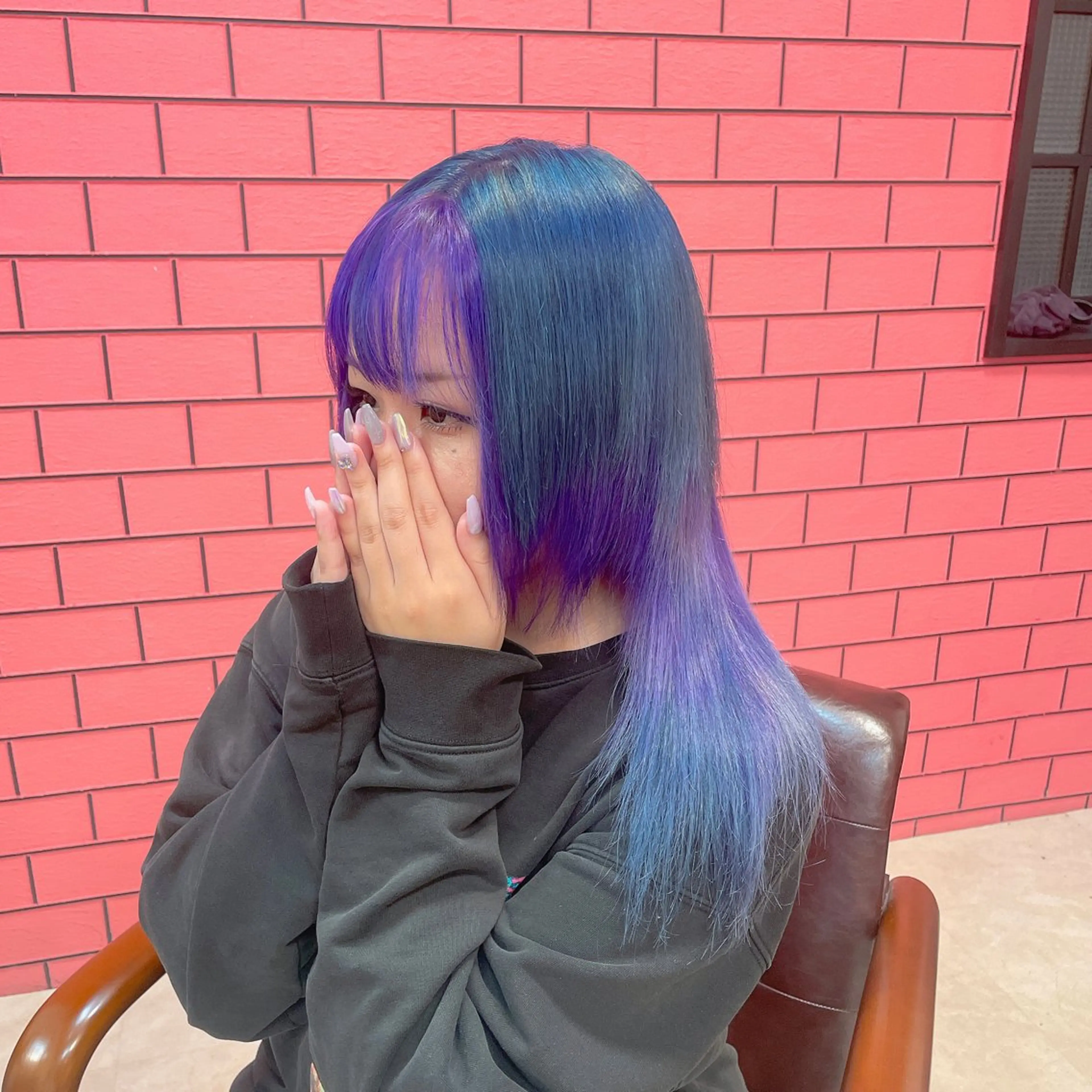 ロング カラー バレイヤージュ ブリーチ ブルーカラー ケアブリーチ ダブルカラー ヘアカラー トリートメント Lilith所属・デザインカラー 髪質改善Lilithのその他イメージ