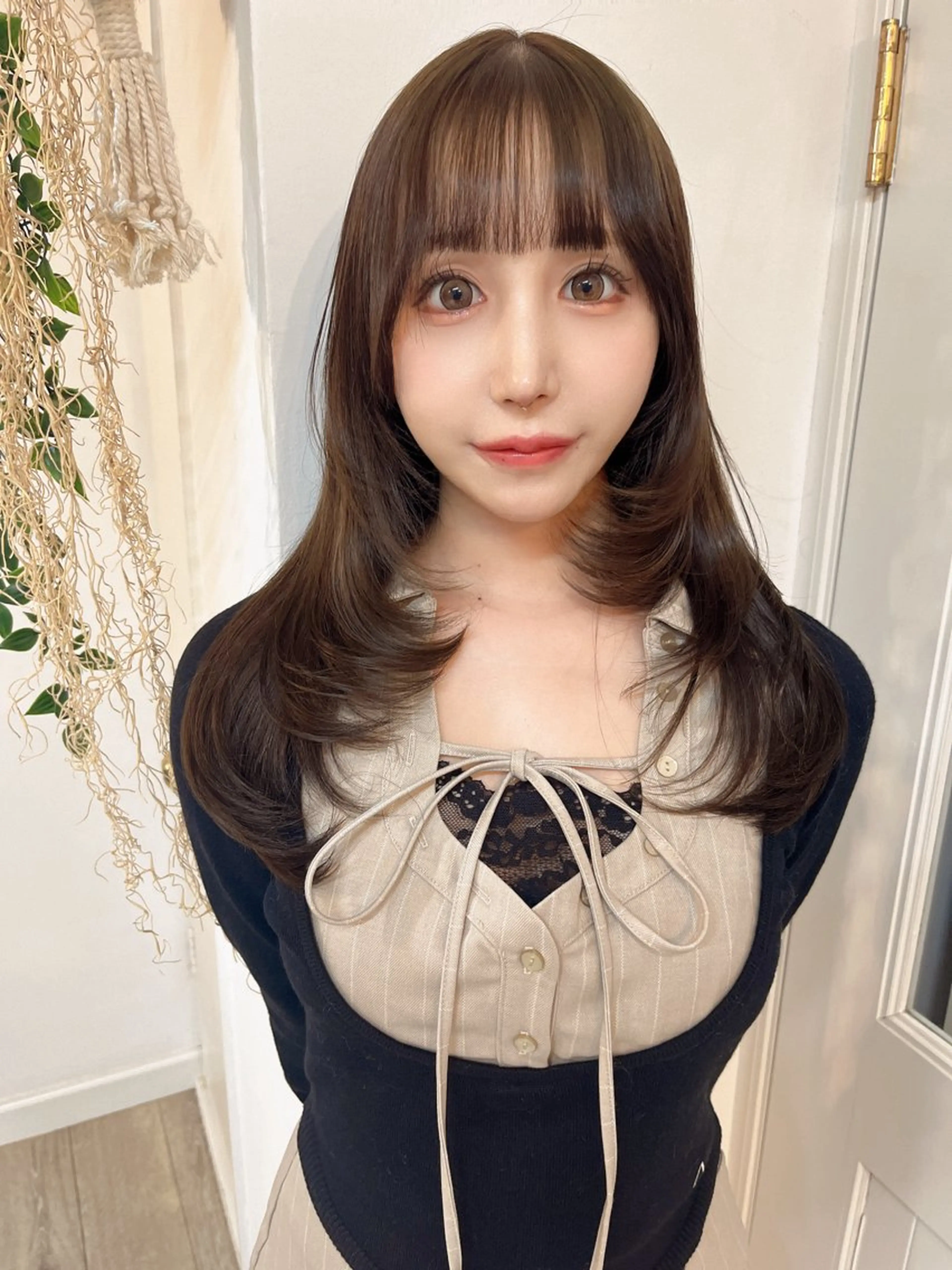 ロング 前髪&顔周りカット/ 韓国レイヤー/シバタのヘアスタイル