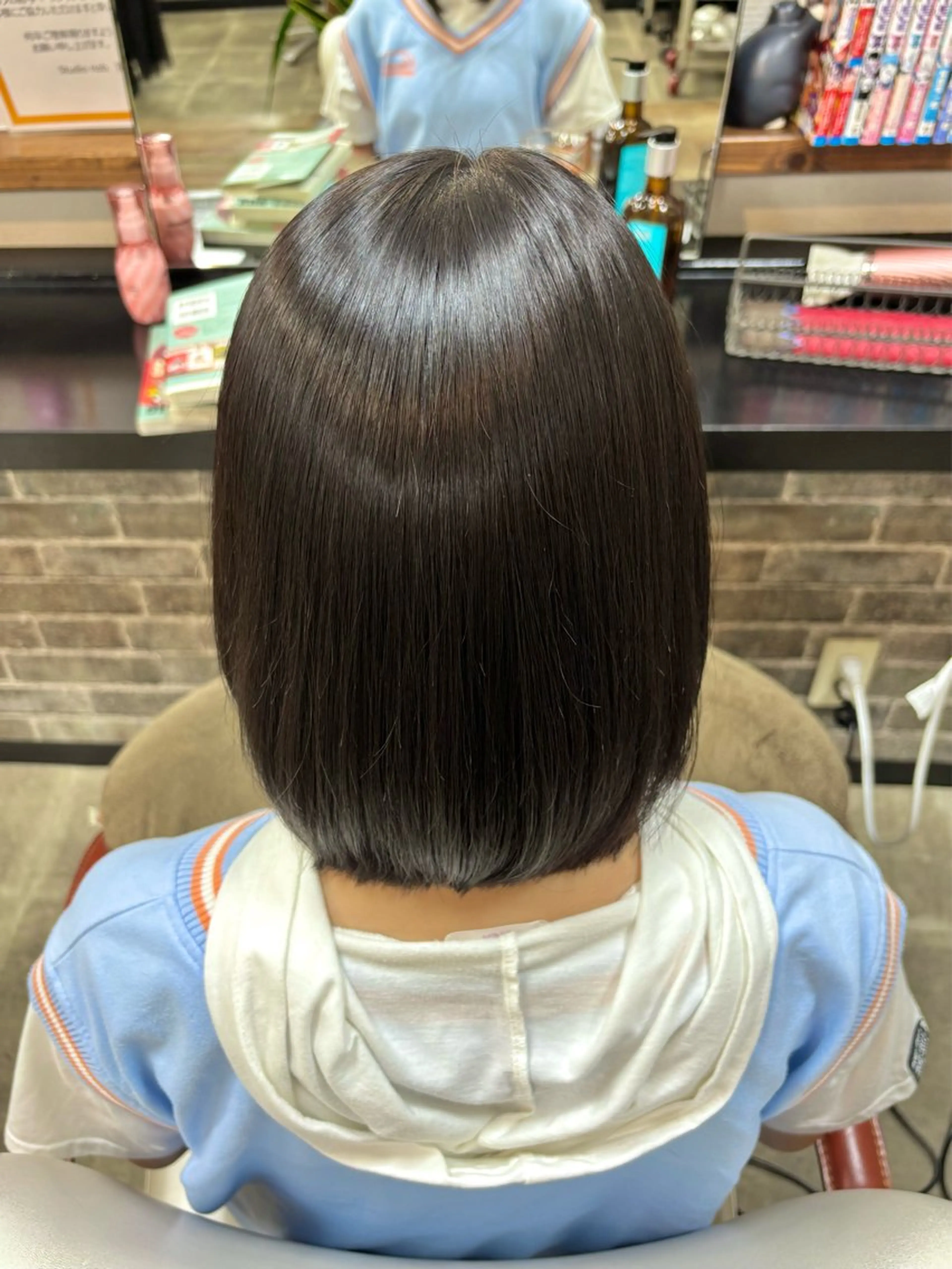 ショート 縮毛矯正 カット 縮毛矯正 イツキ🌕デザインカ ラー🥨髪質改善🫧のヘアスタイル