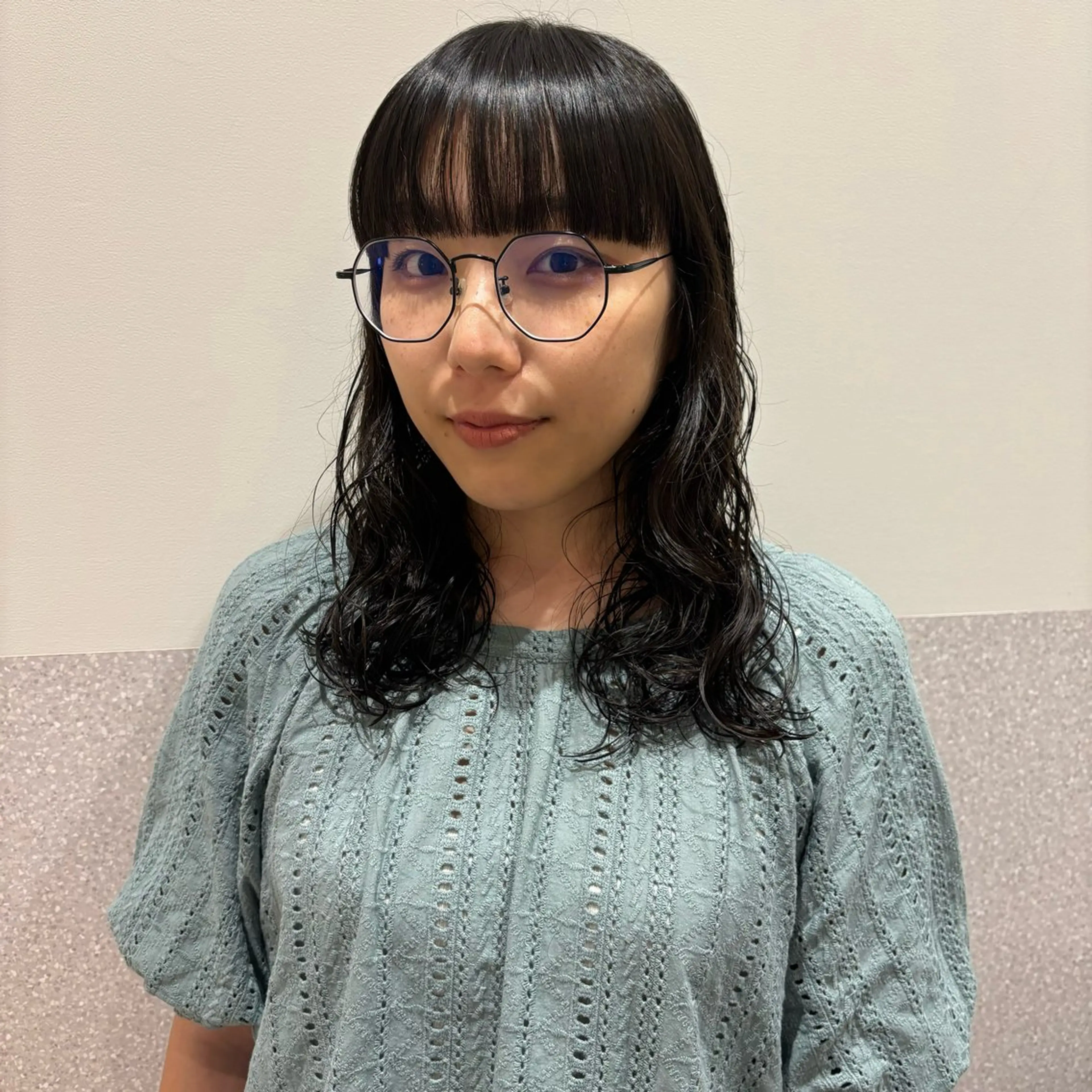 セミロング パーマ セミロングパーマ salowin SHIBUYA me+店所属・kasumi/渋谷/ パーマのヘアスタイル