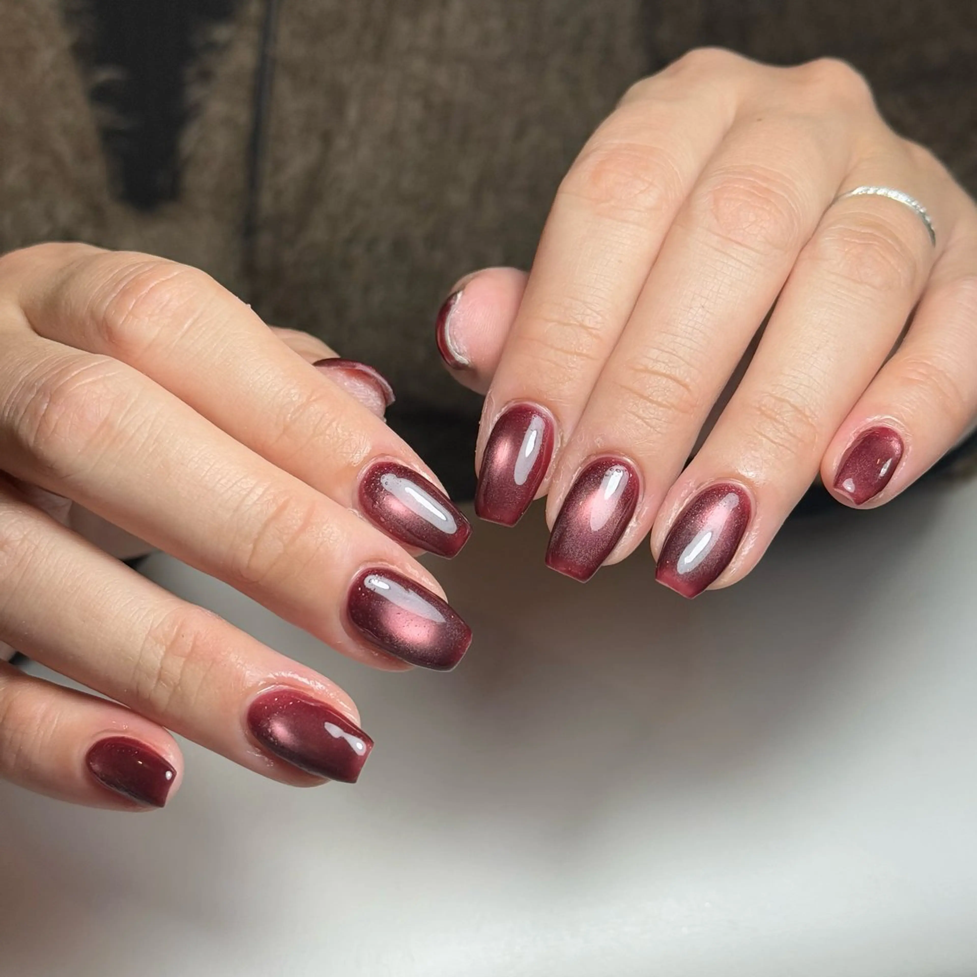 ネイル チークネイル フレンチネイル グラデーション キラキラネイル 韓国ネイル ハンドネイル Risa_ Nailのネイルデザイン