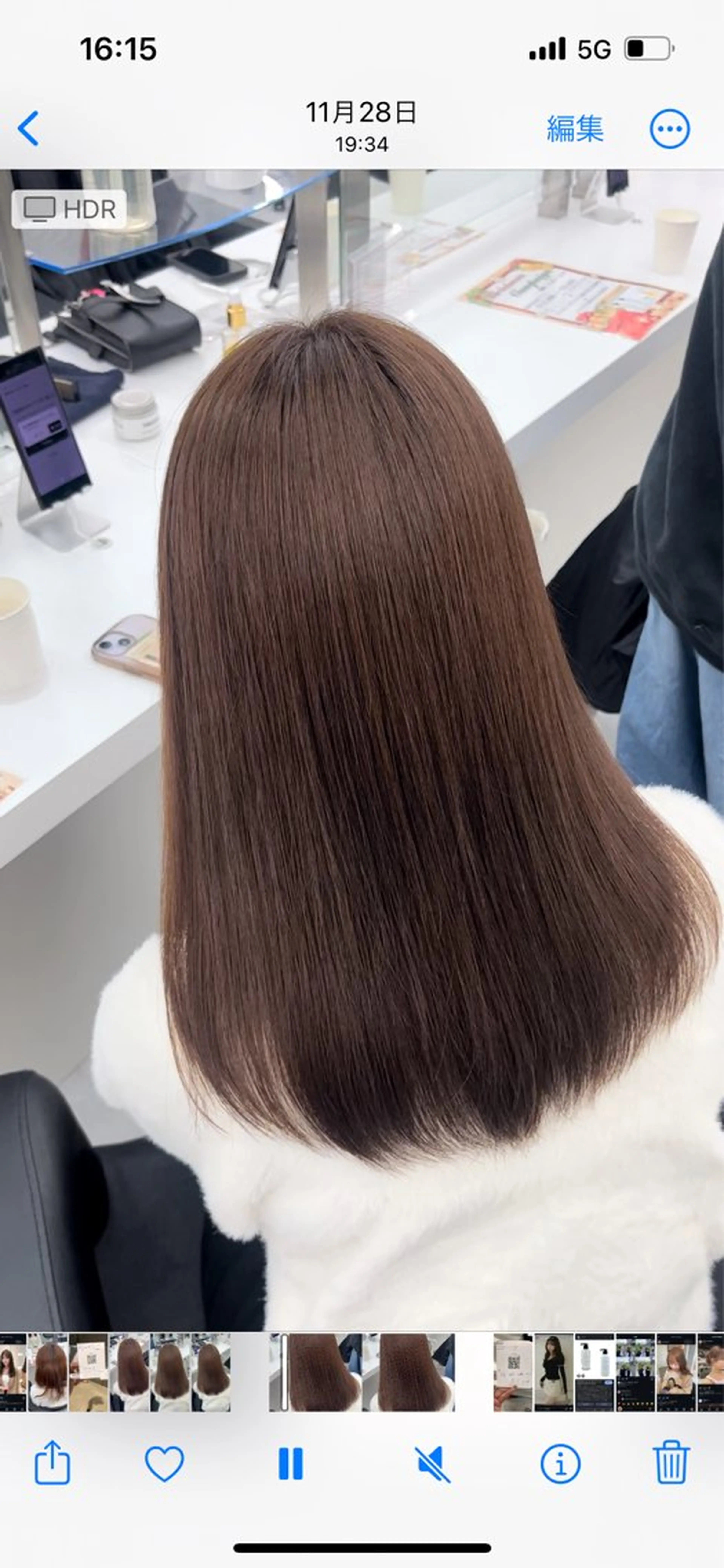 セミロング ヘアカラー トリートメント ♡ナチュラルガーリー ♡ベージュ♡RINAのヘアスタイル