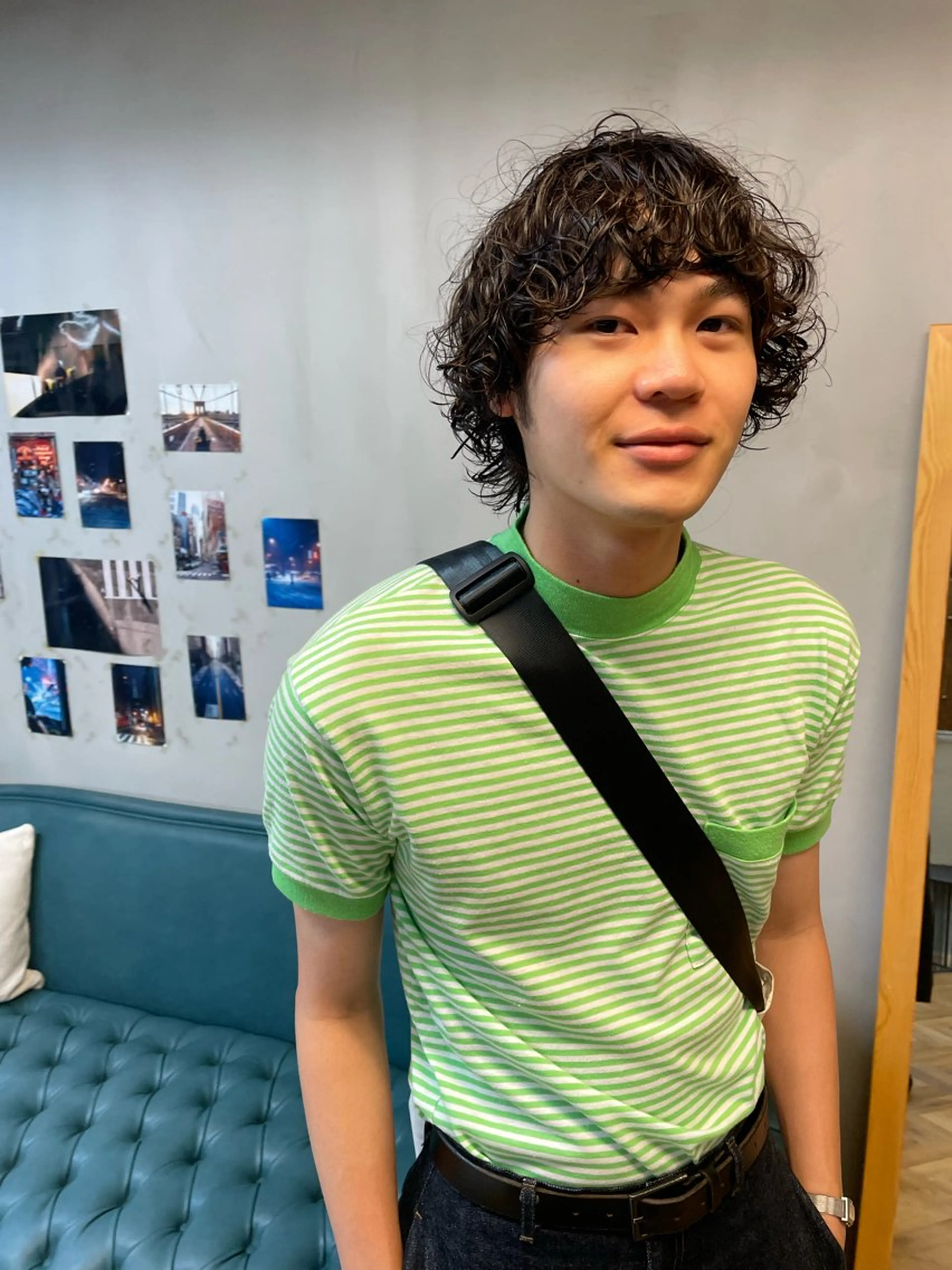 ミディアム カラー パーマ ヘアアレンジ メンズ ミディアムパーマ マッシュウルフ マッシュ メンズパーマ メンズウルフカット カット パーマ トリートメント tatsumi/ボブ ウルフ/レイヤーのヘアスタイル