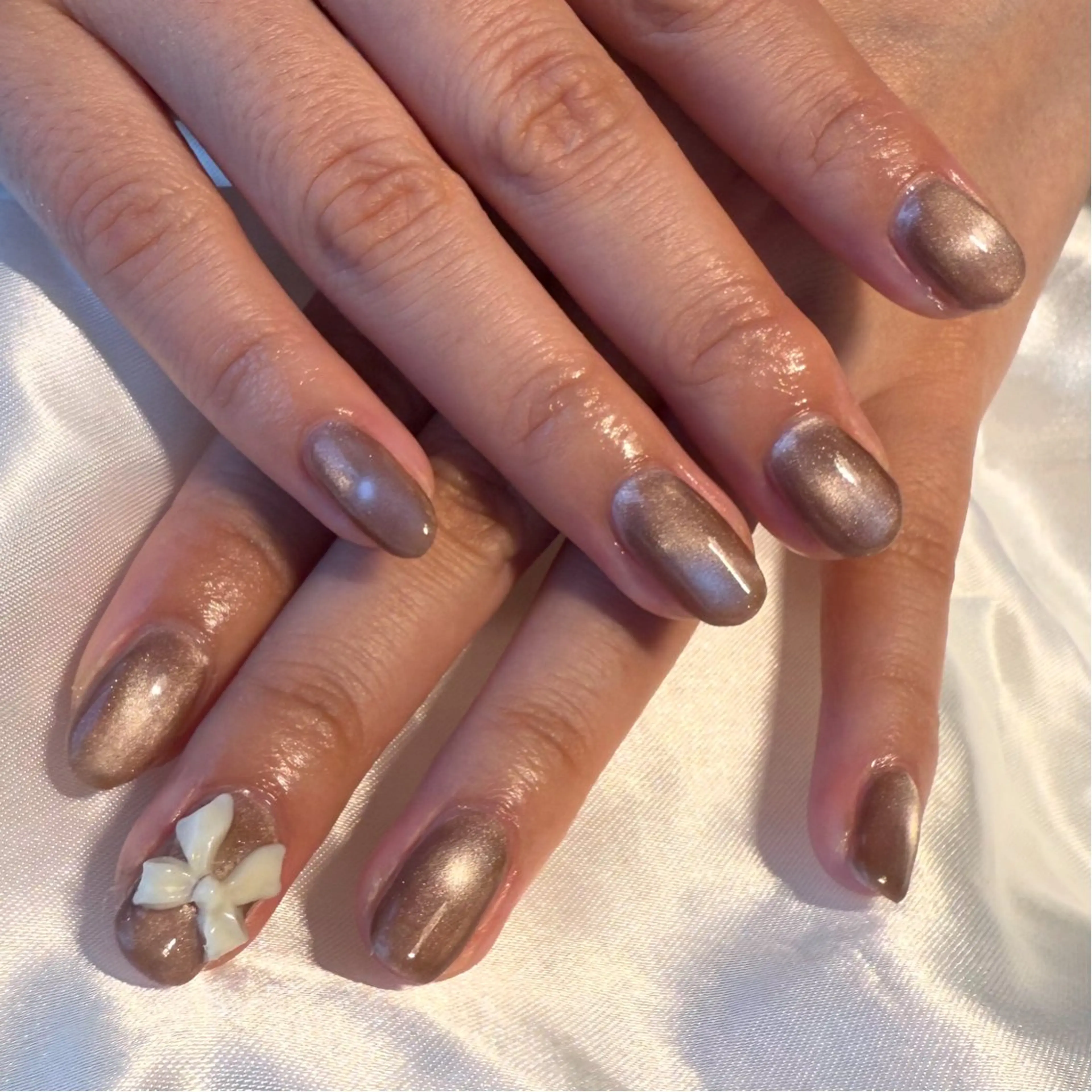 ネイル ブラウン ハンドネイル bylily yuriのネイルデザイン