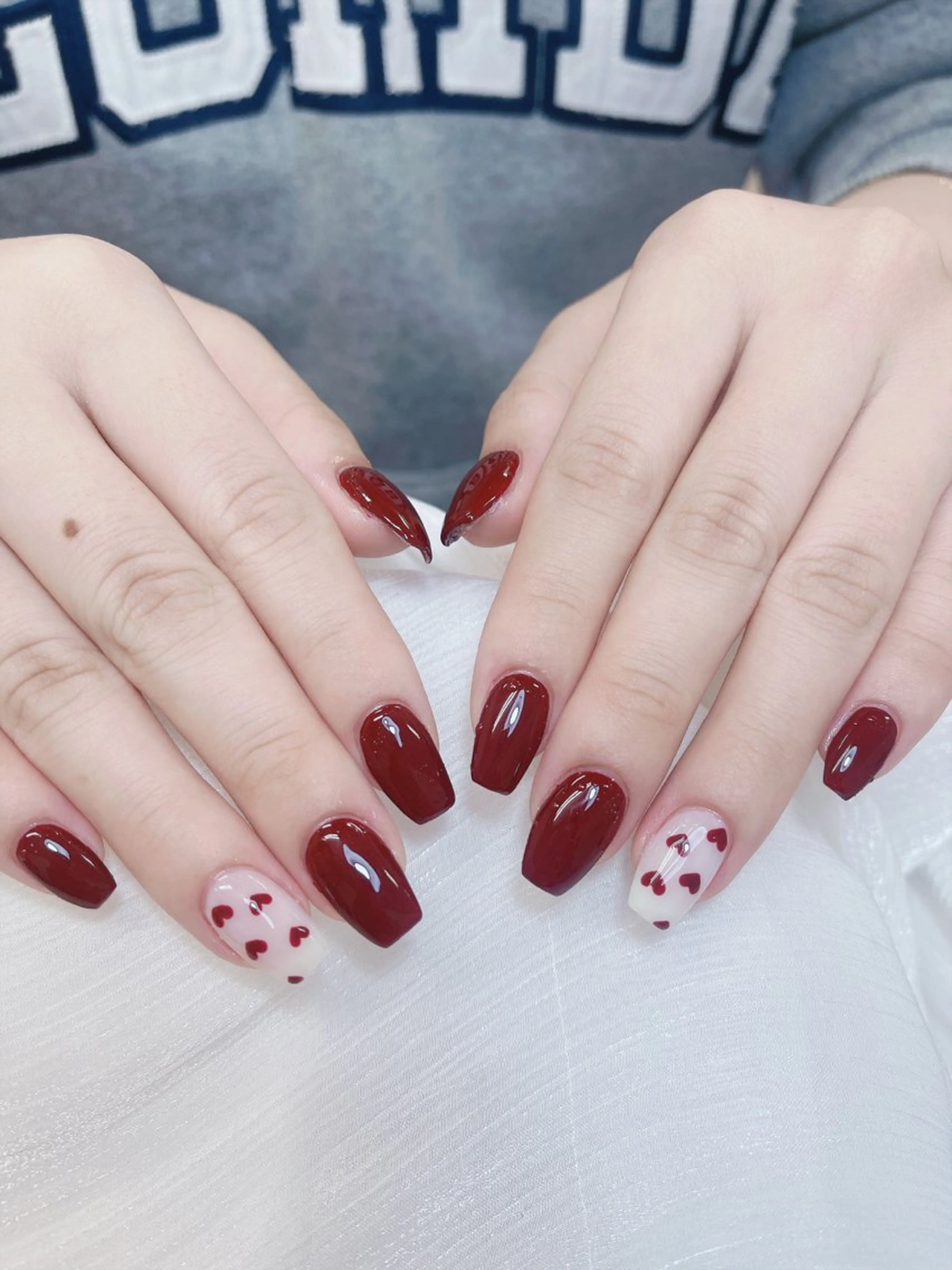 ネイル チークネイル 成人式 フレンチネイル グラデーション 氷ネイル・うるうるネイル ハンドネイル DUO   MI nail salonのネイルデザイン