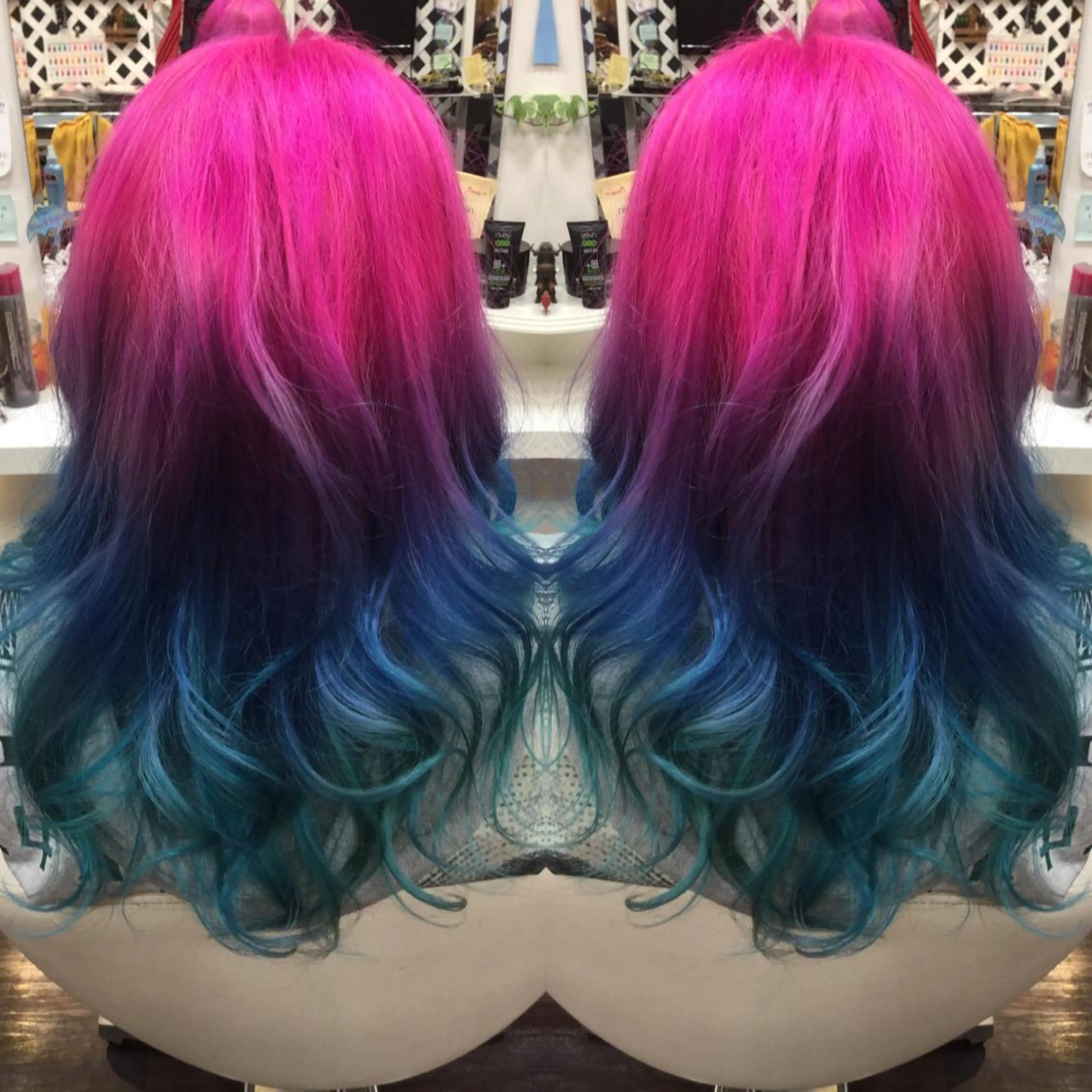 ロング カラー ブリーチ グラデーションカラー 名駅★シールエクステ クオーレゼロ★加藤のヘアスタイル