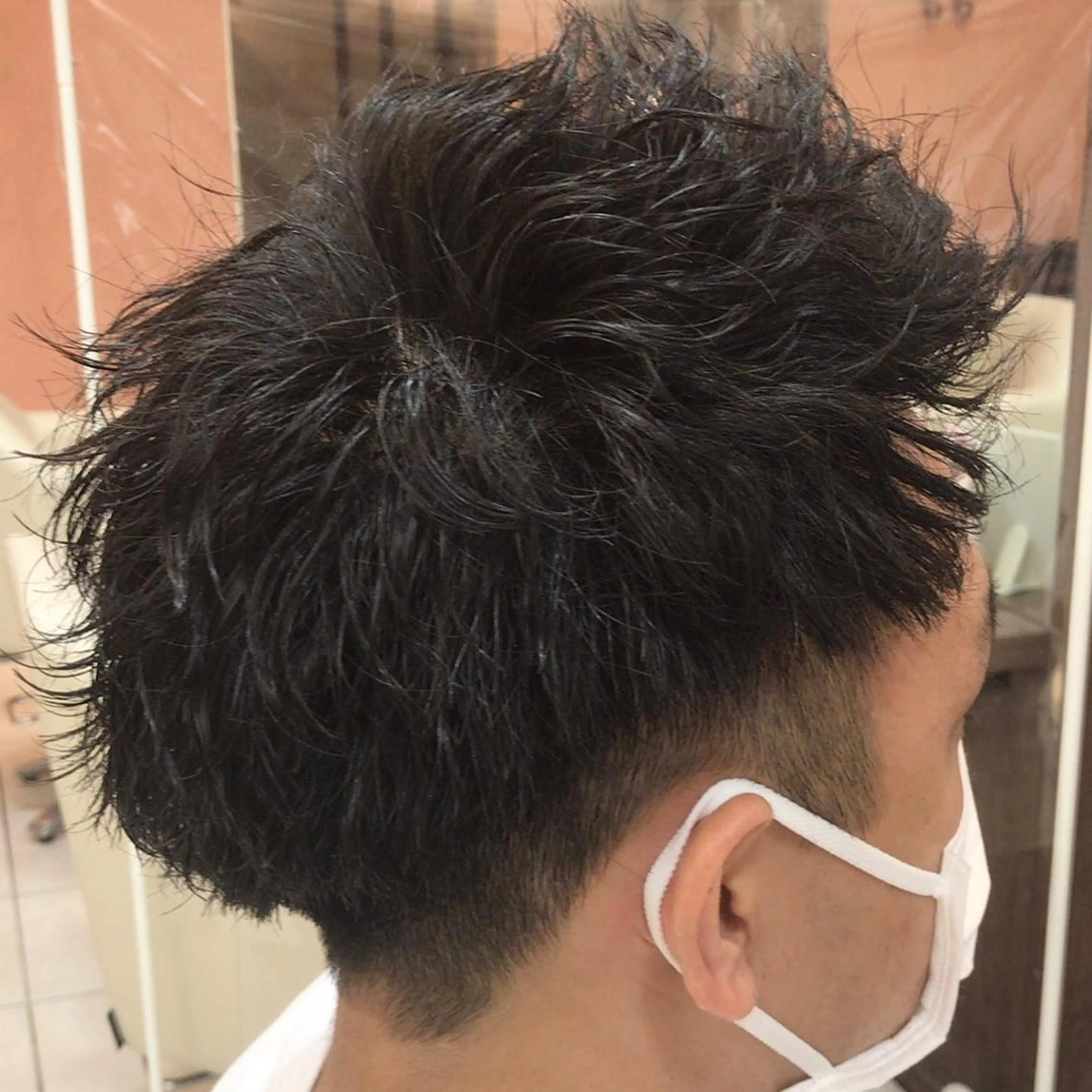 ショート パーマ メンズ アップバング モヒカン メンズパーマ メンズツイストパーマ ツイストパーマ カット パーマ 大澤　裕貴 【メンズカット】のヘアスタイル