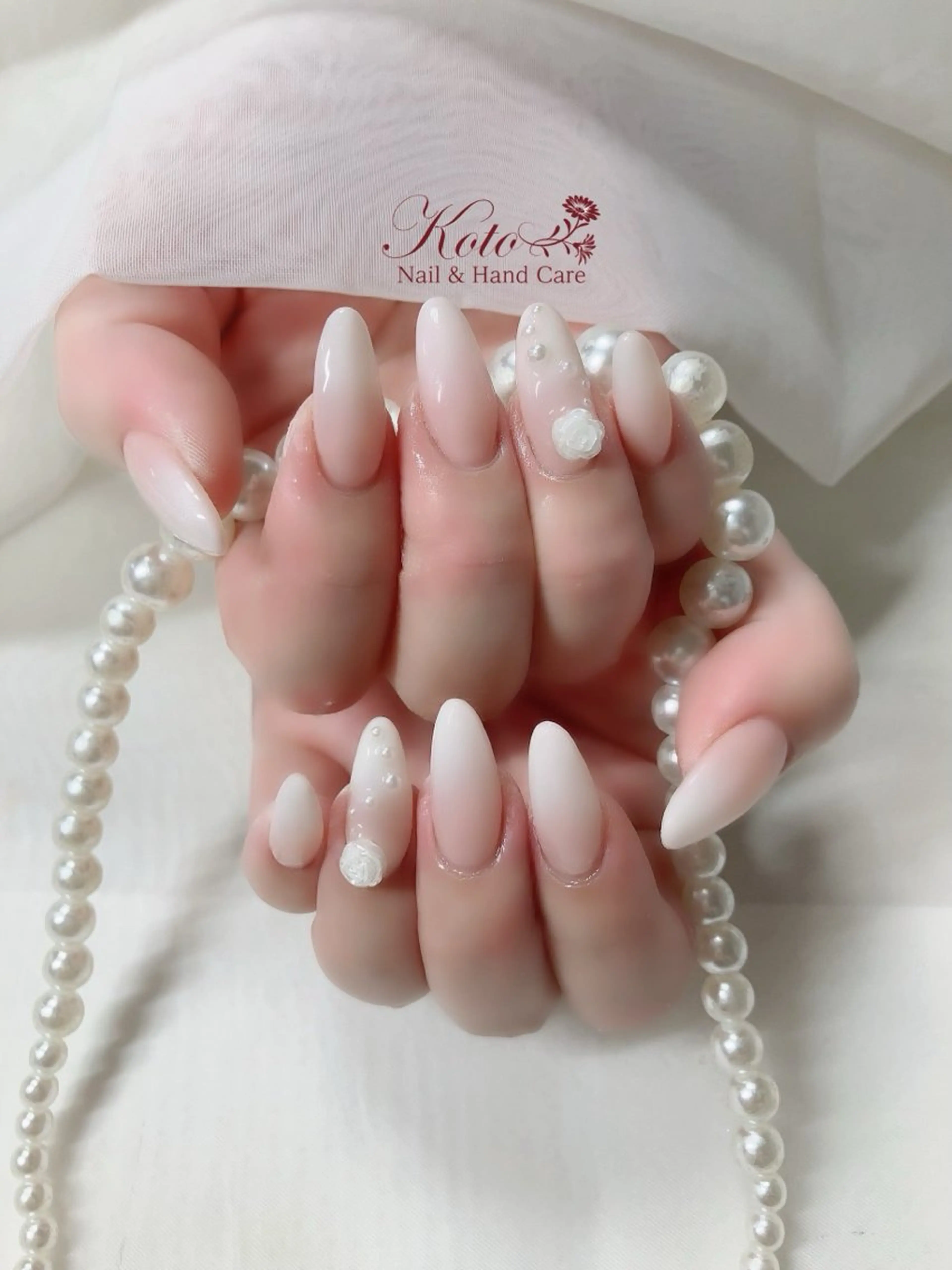 ネイル 長さ出し ジェルネイル 持ち込み ニュアンスネイル 赤色 ハンドネイル Nail Salon KOTOのネイルデザイン