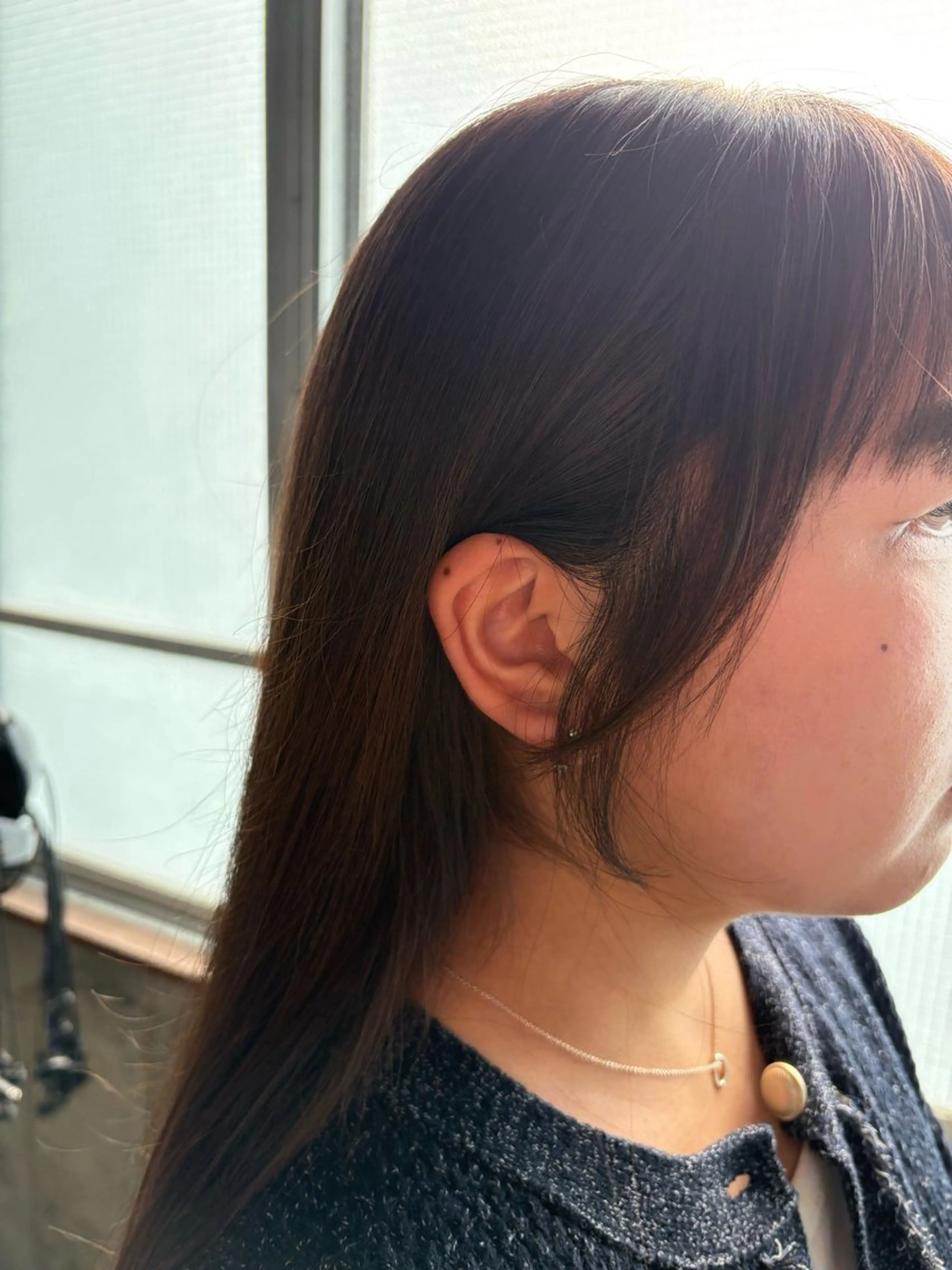ロング 顔周りカット カット 玉置七海✨ ／透明感／髪質改善のヘアスタイル