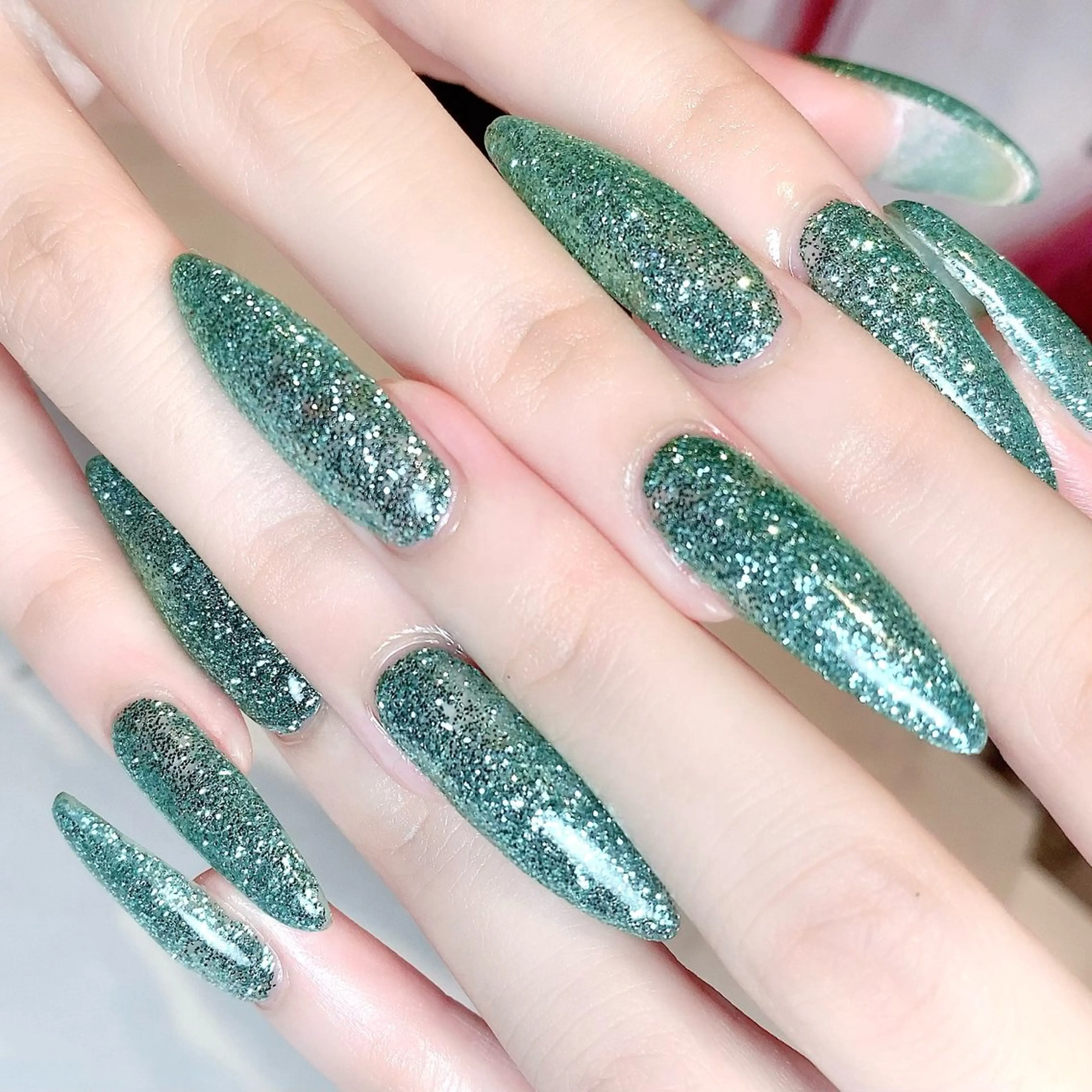 ネイル 長さ出し ロングネイル プライベートサロン Rのネイルデザイン