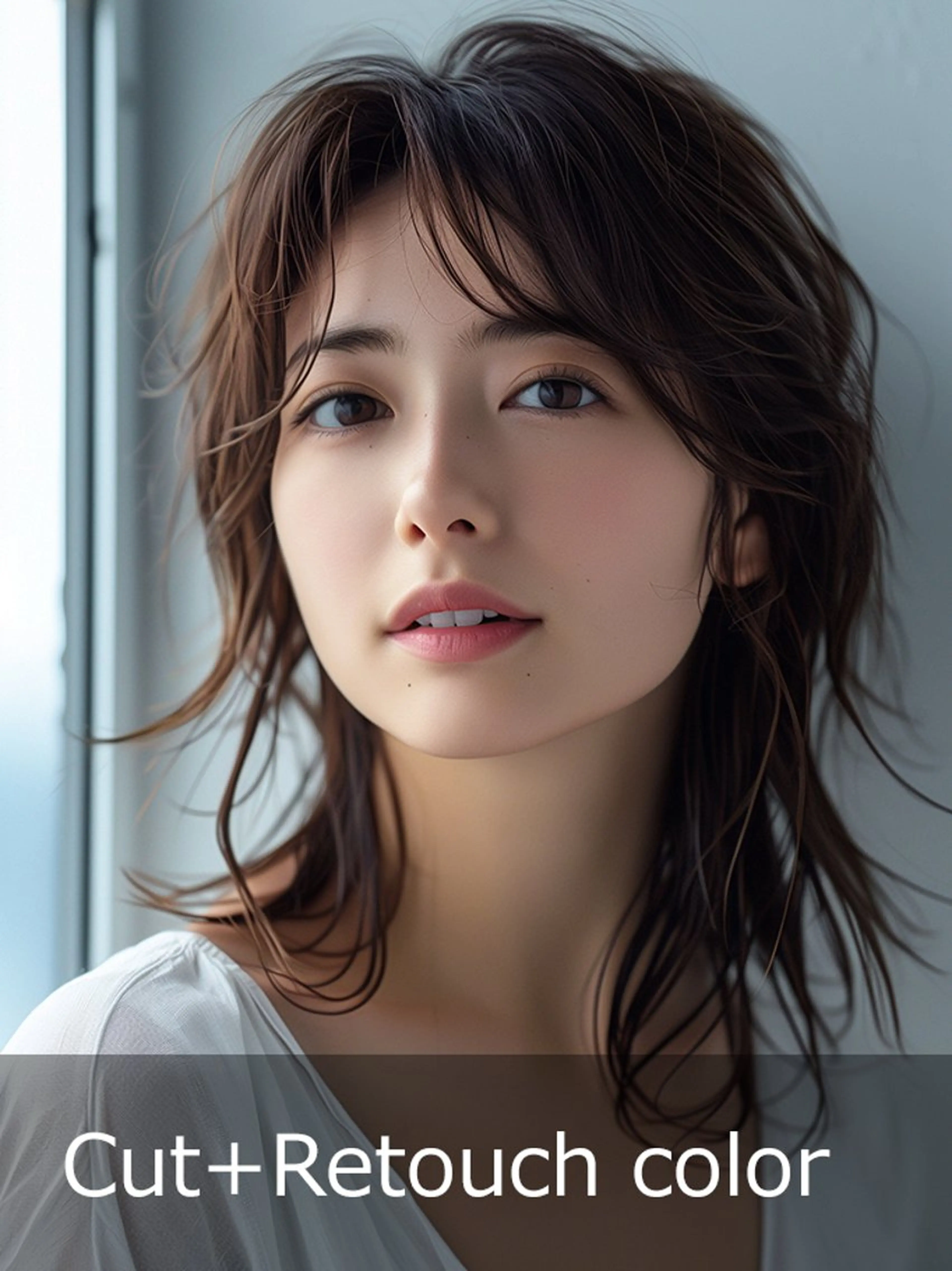 ミディアム 濱田 志妃のヘアスタイル
