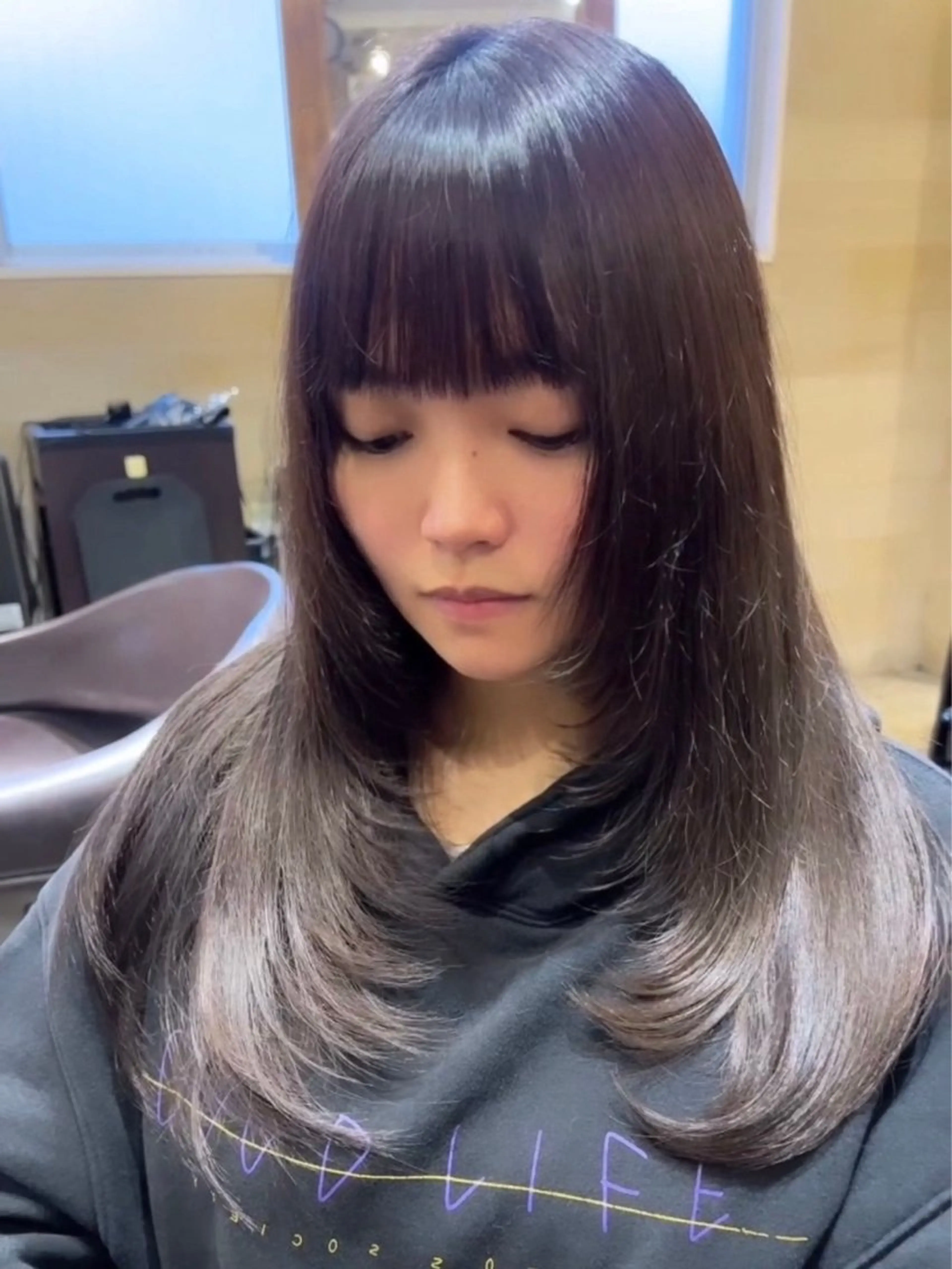 ロング カラー グレージュ 髪質改善 韓国風ヘア レイヤーカット カット ヘアカラー トリートメント 店長✨髪質改善✖️ 透明感カラー／純大のヘアスタイル