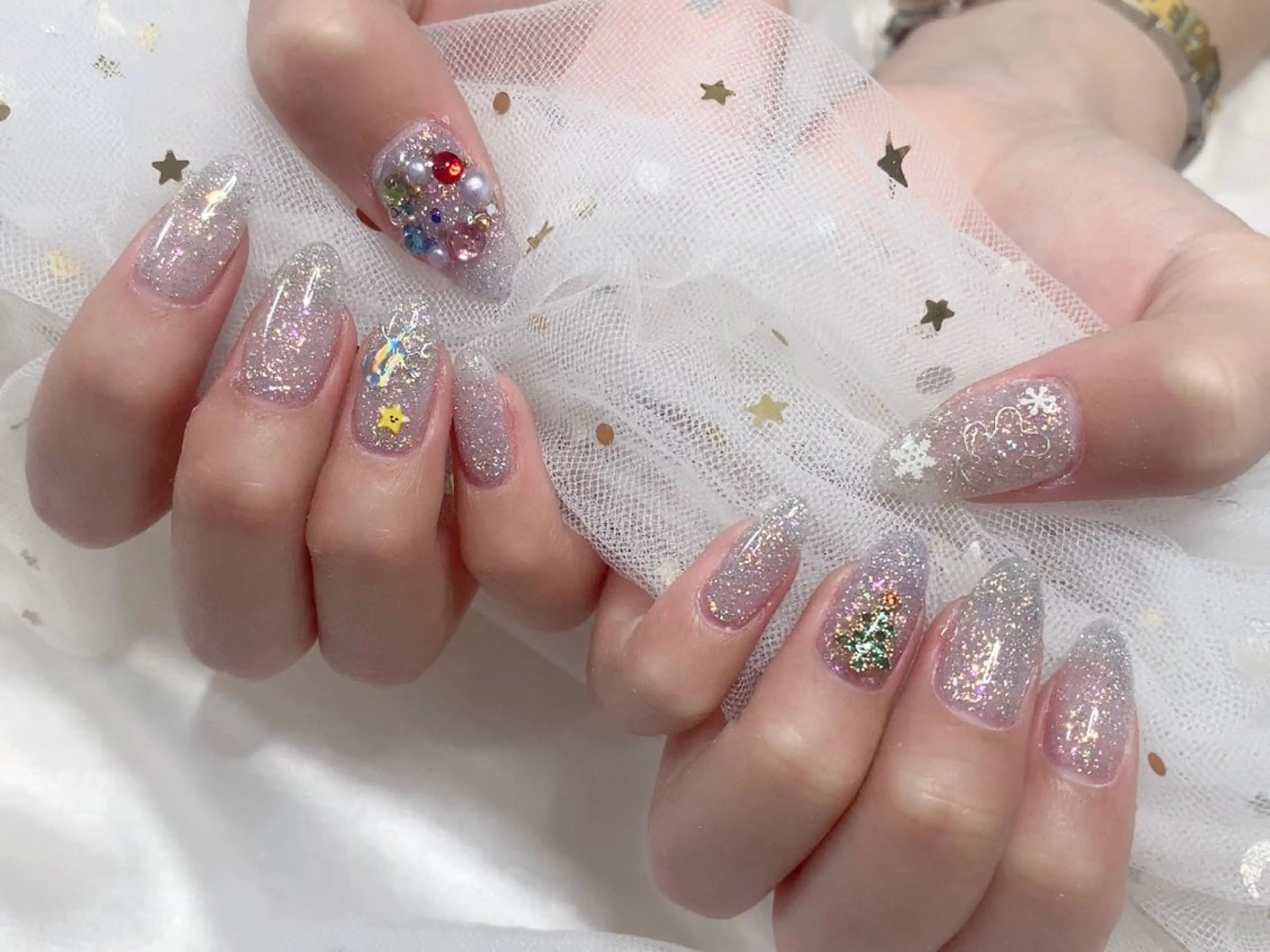 ネイル 冬ネイル クリスマス ジョリ kasumi🌹💅のネイルデザイン