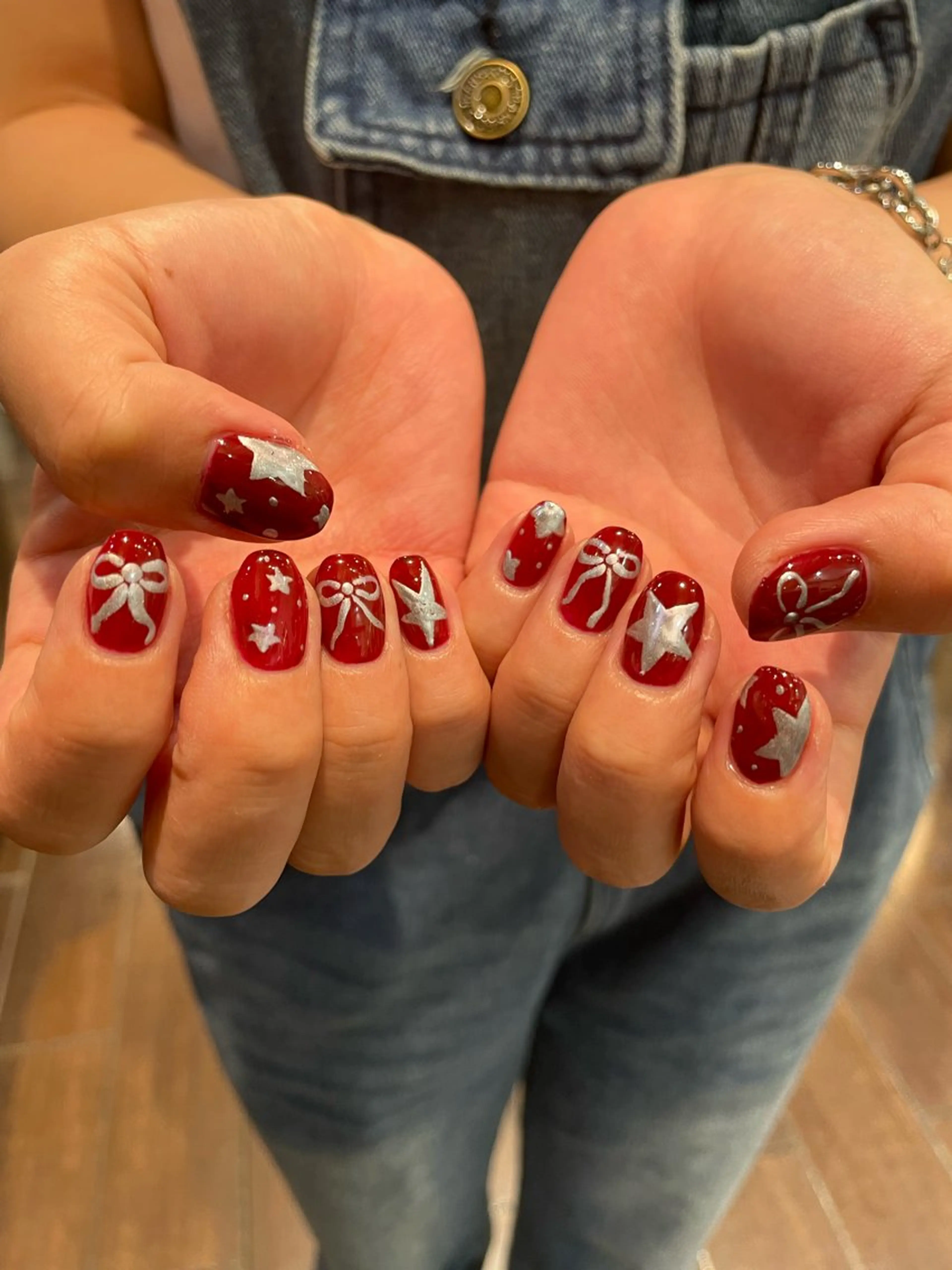 ネイル グラデーション 韓国ネイル ‪るか/‪透明感 カラー/アレンジのヘアスタイル