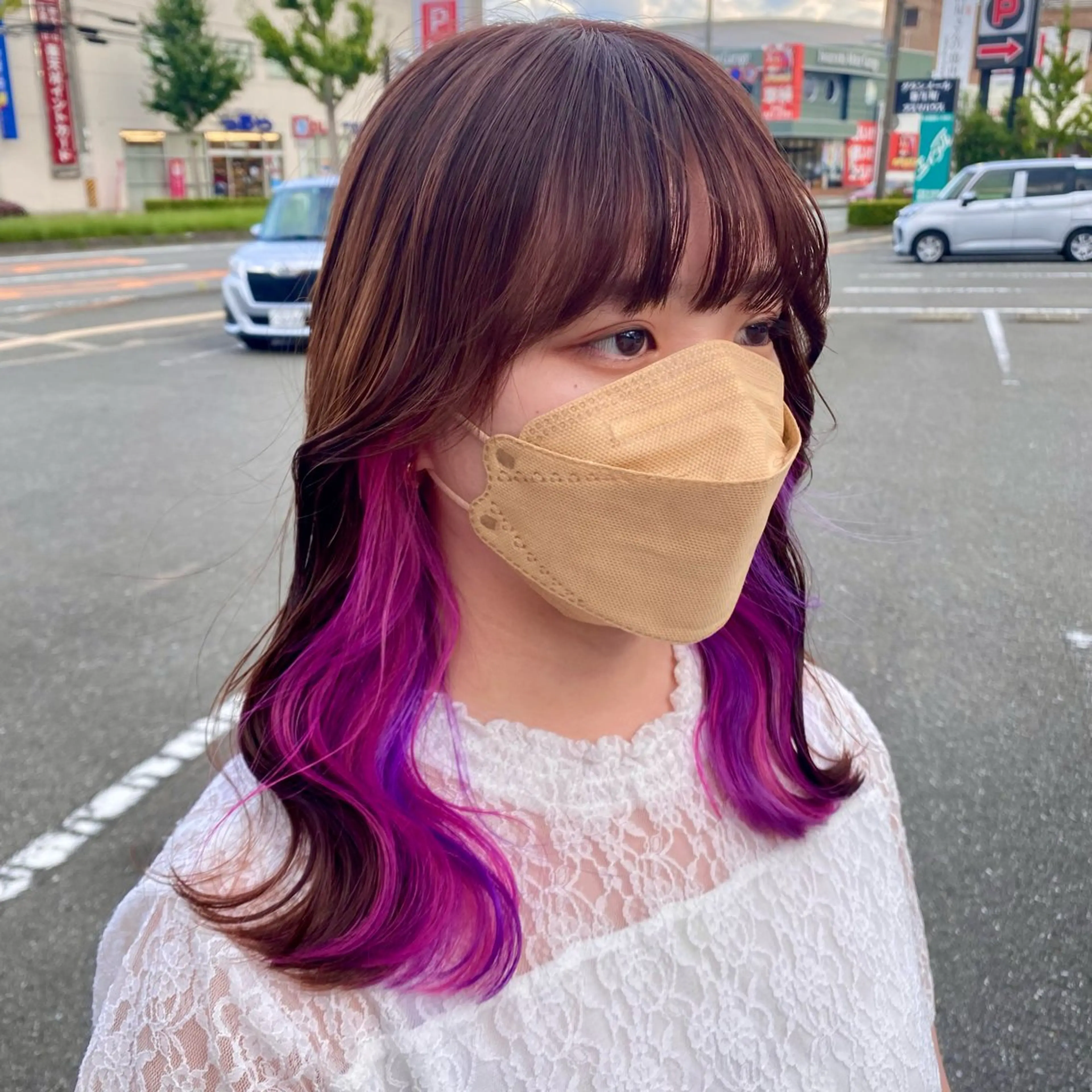 ロング カラー 惣木 菜穂のヘアスタイル