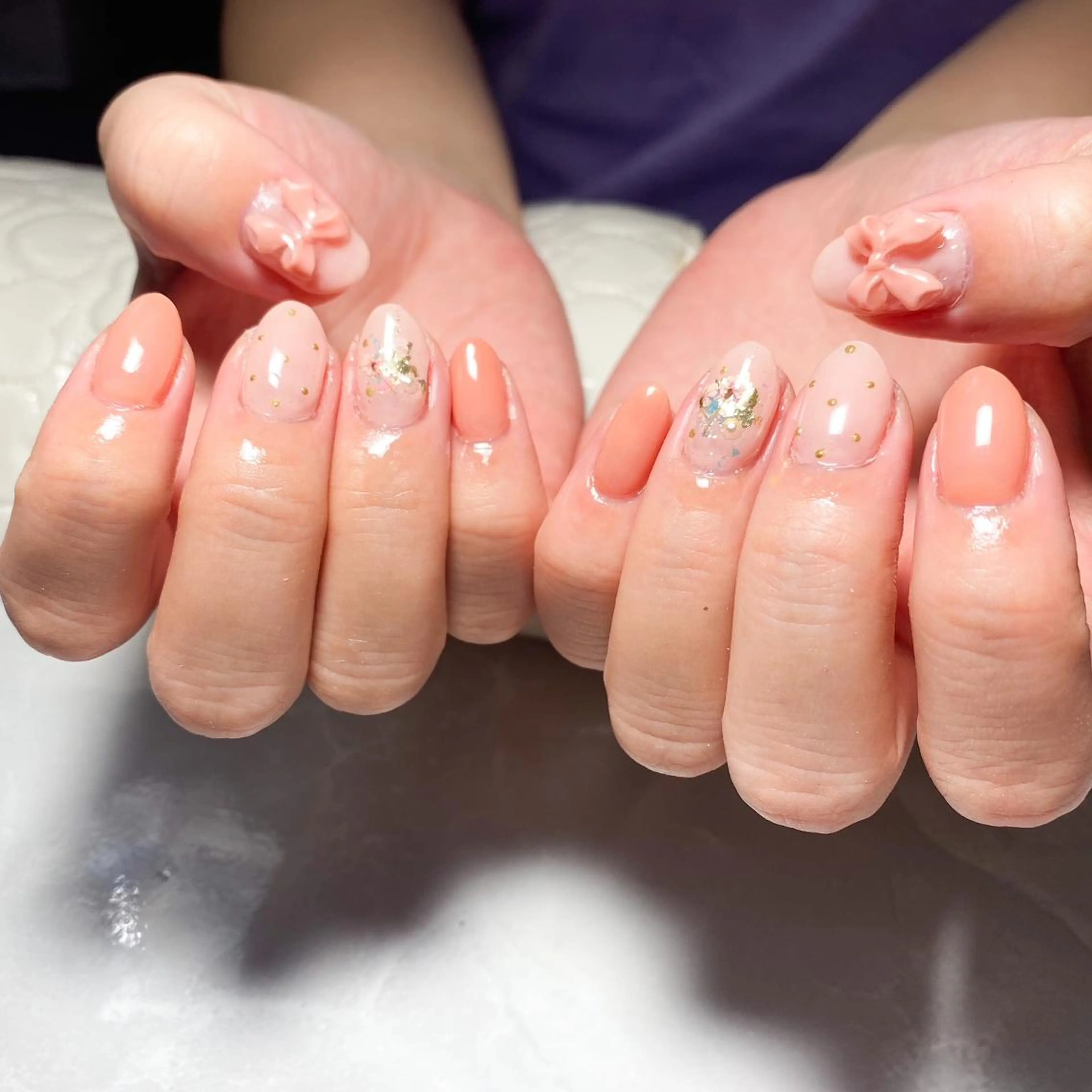 ネイル オフィスネイル ピンク シンプルネイル nail en💅 キッズスペース有のネイルデザイン