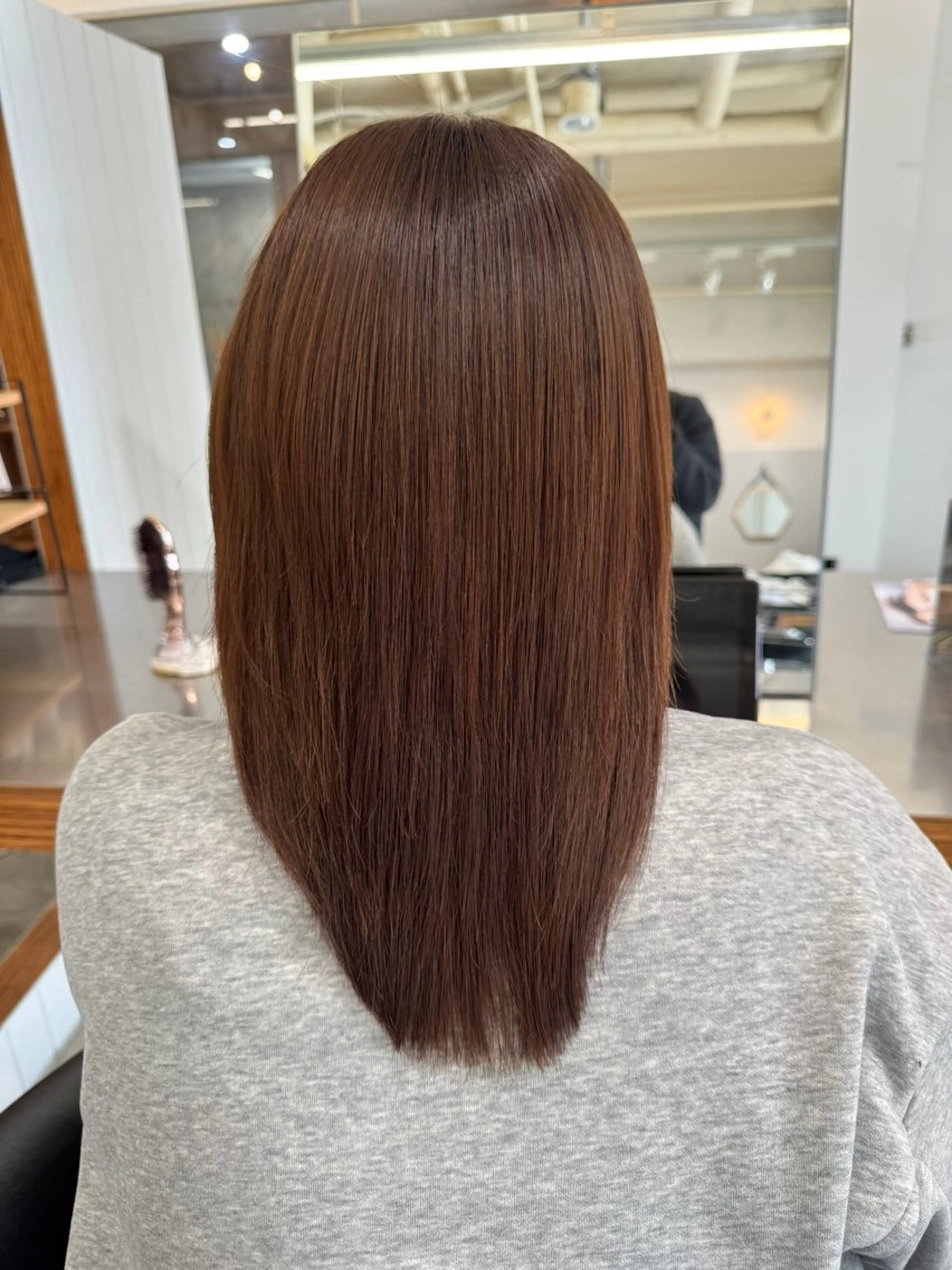 ミディアム 縮毛矯正 ROSTAR セイゴのヘアスタイル