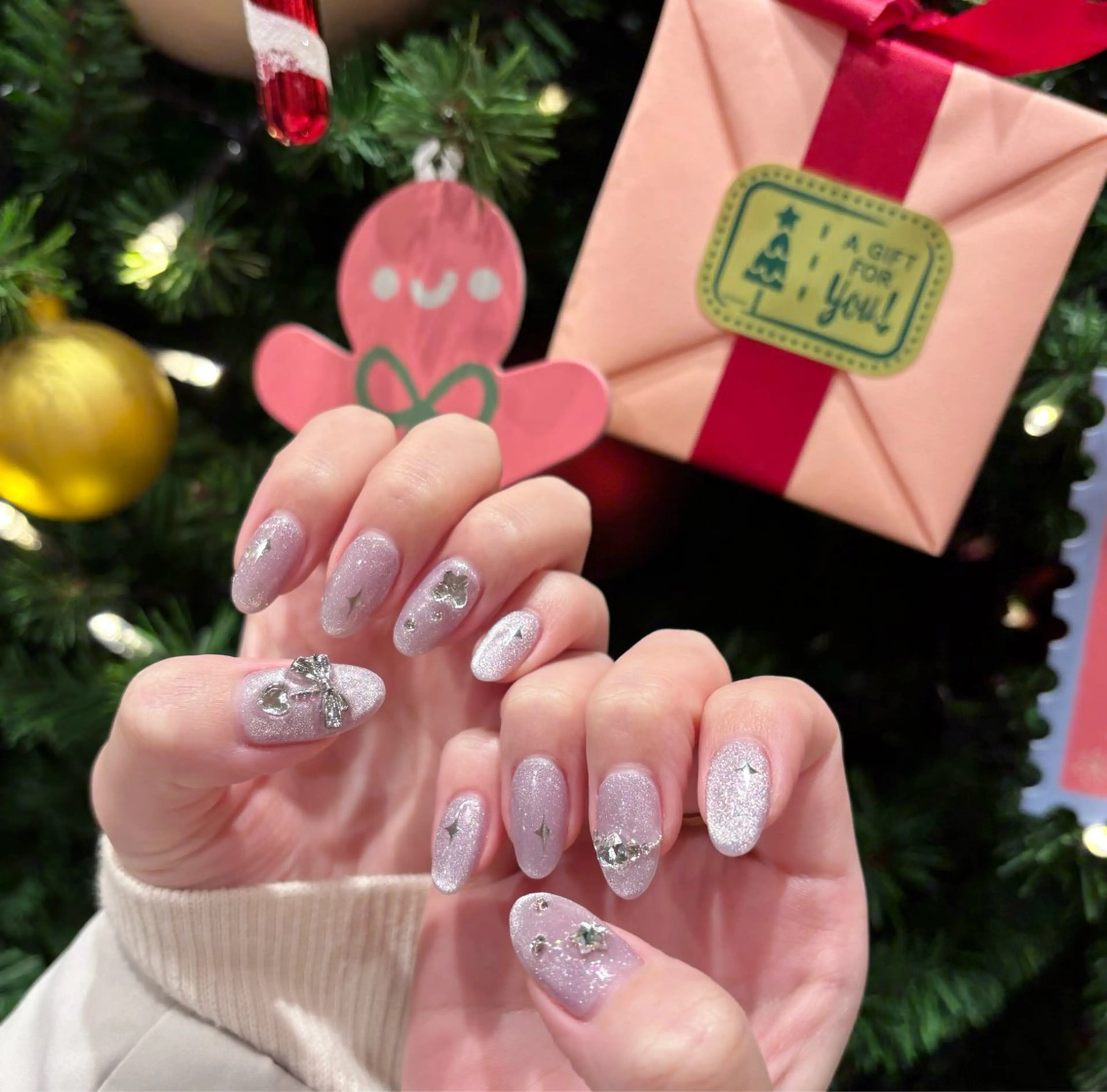 ネイル 氷ネイル・うるうるネイル マグネットネイル ハンドネイル FLARE NAIL フレアネイルのネイルデザイン