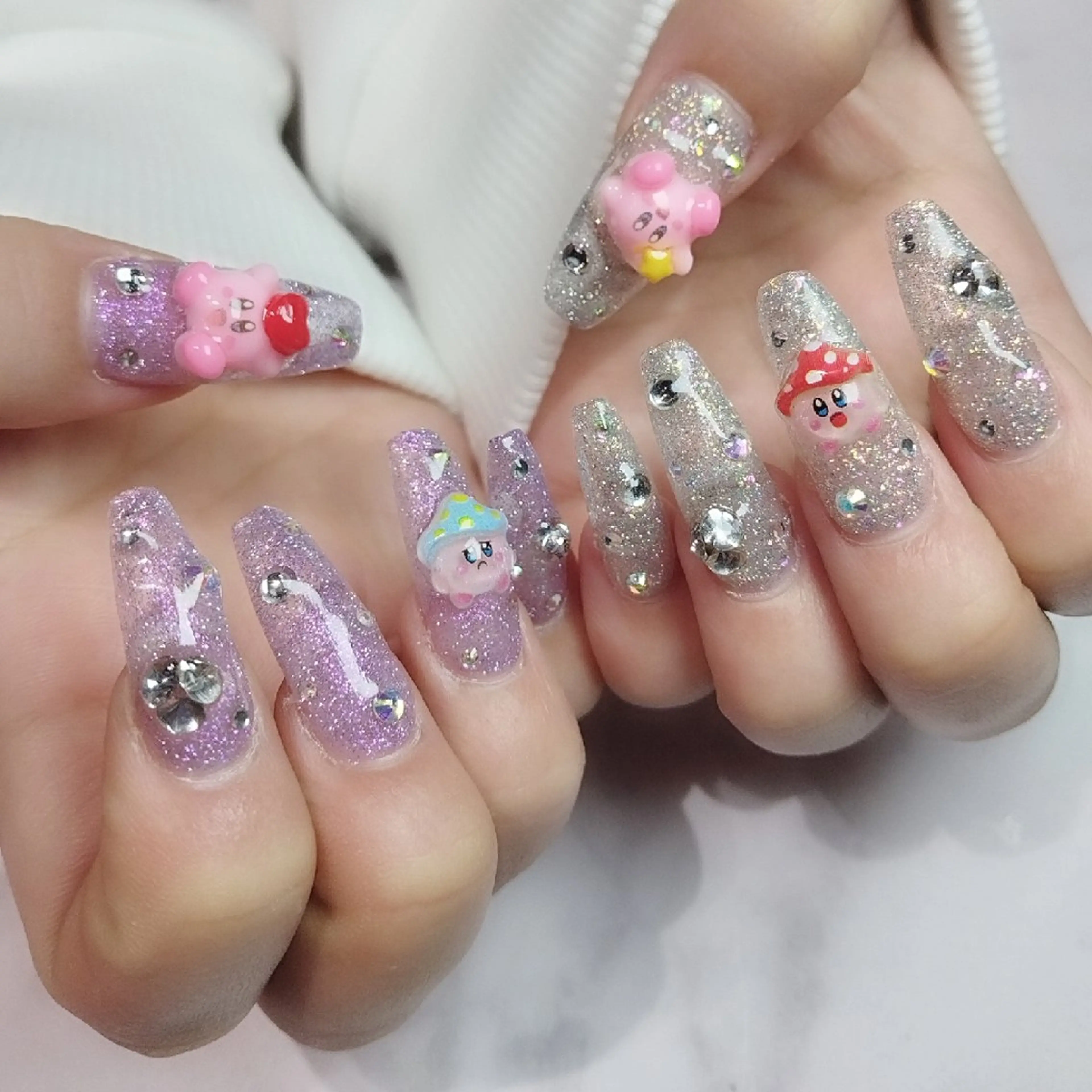 ネイル ミディアムネイル ネイルチップ ハンドネイル あ きのネイルデザイン