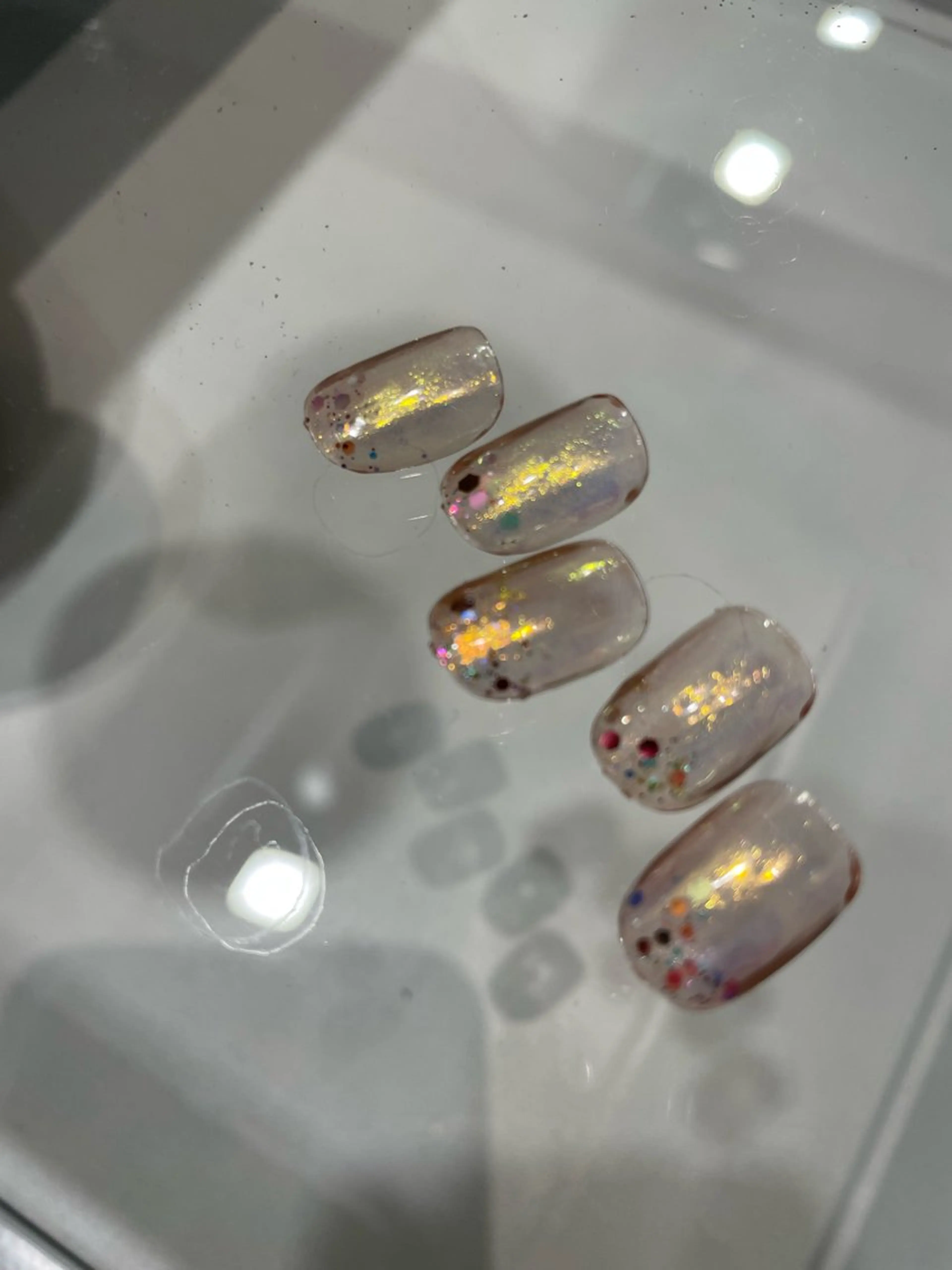 ネイル キラキラネイル ラメ(グリッター) ミラーネイル 梶原 久美のネイルデザイン