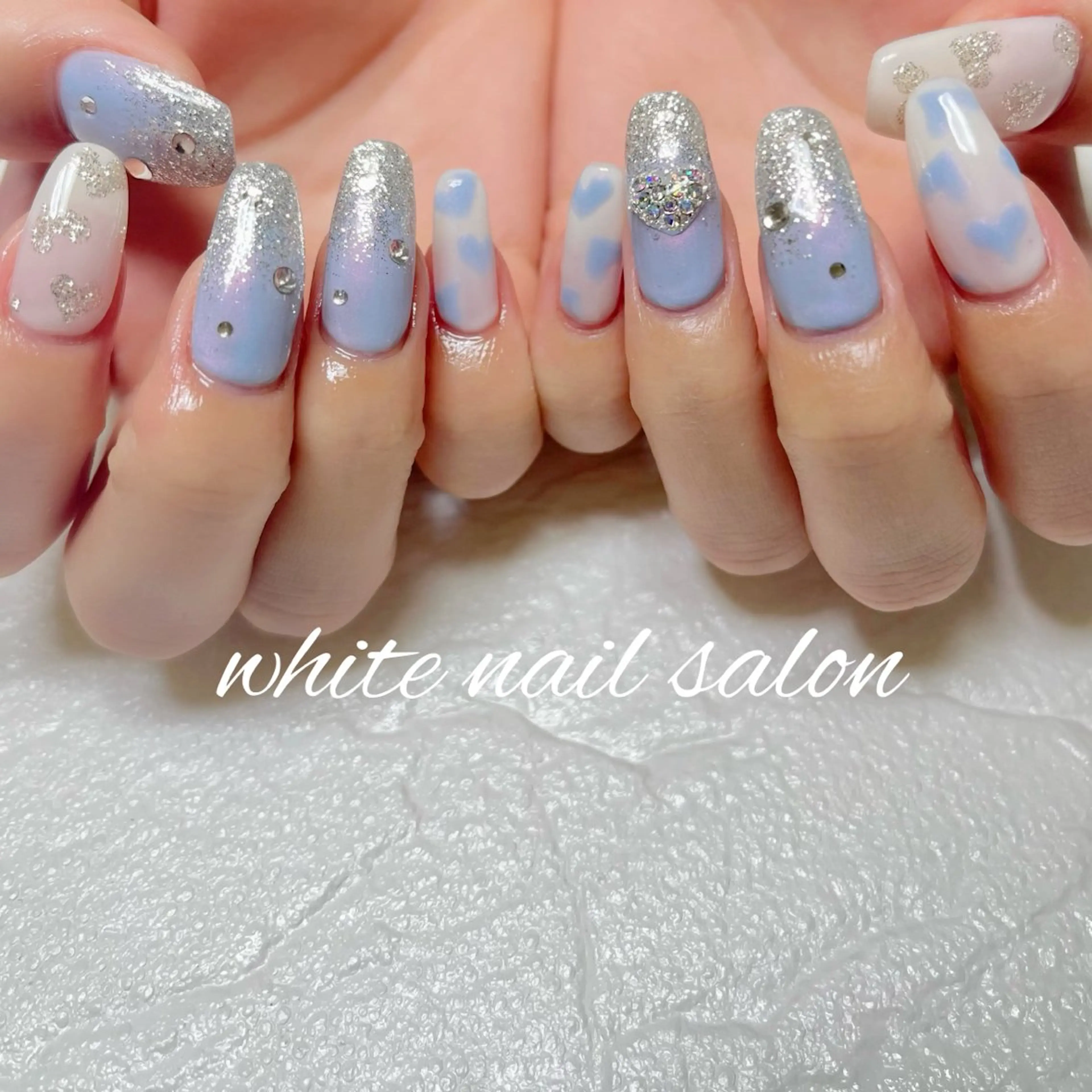 ネイル ラメ(グリッター) 持ち込み ハンドネイル white nail salonのネイルデザイン