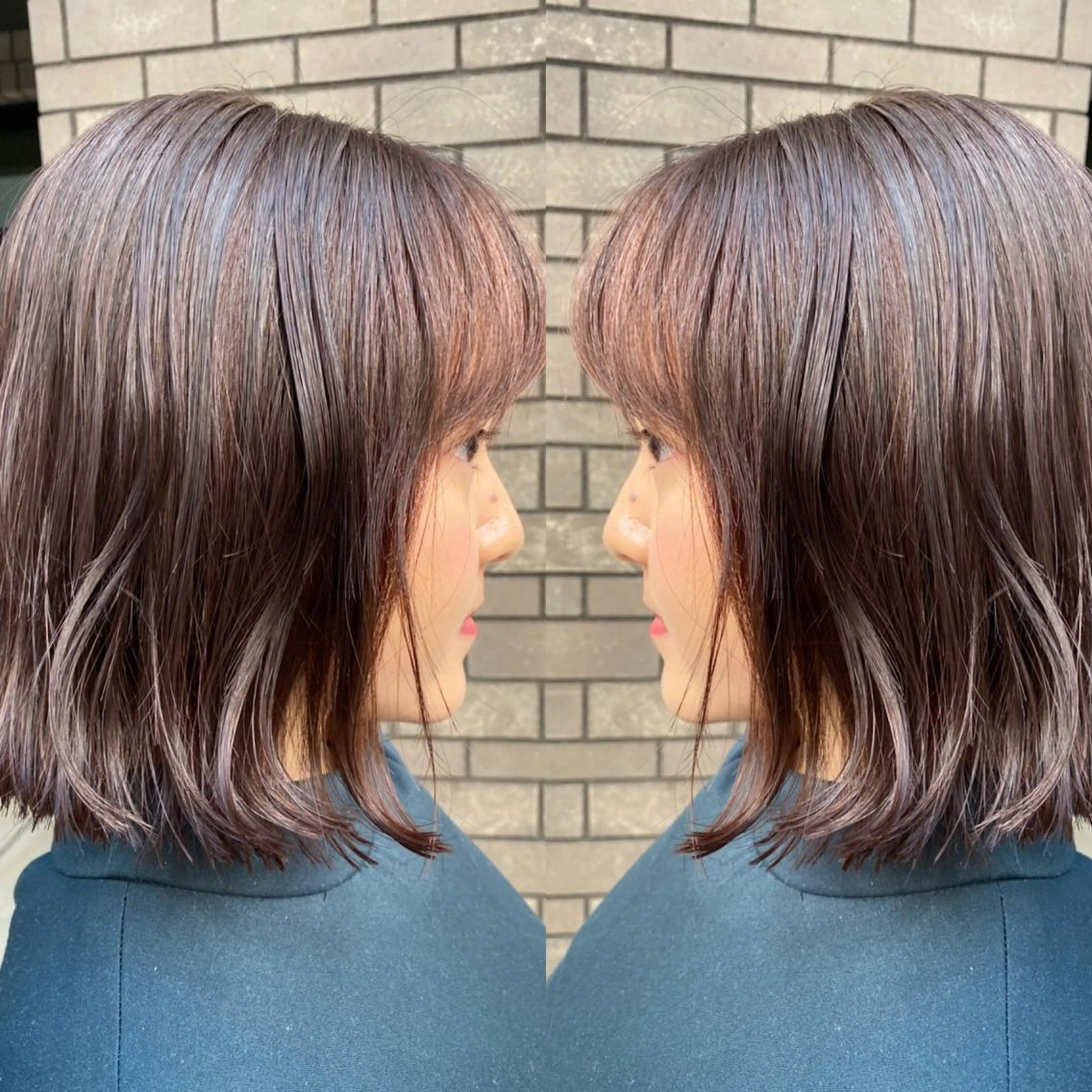 ミディアム カラー パーマ ミディアムパーマ 透明感カラー ヘアカラー トリートメント 髪質改善/縮毛矯正 /ブリーチ矯正/岡部のヘアスタイル