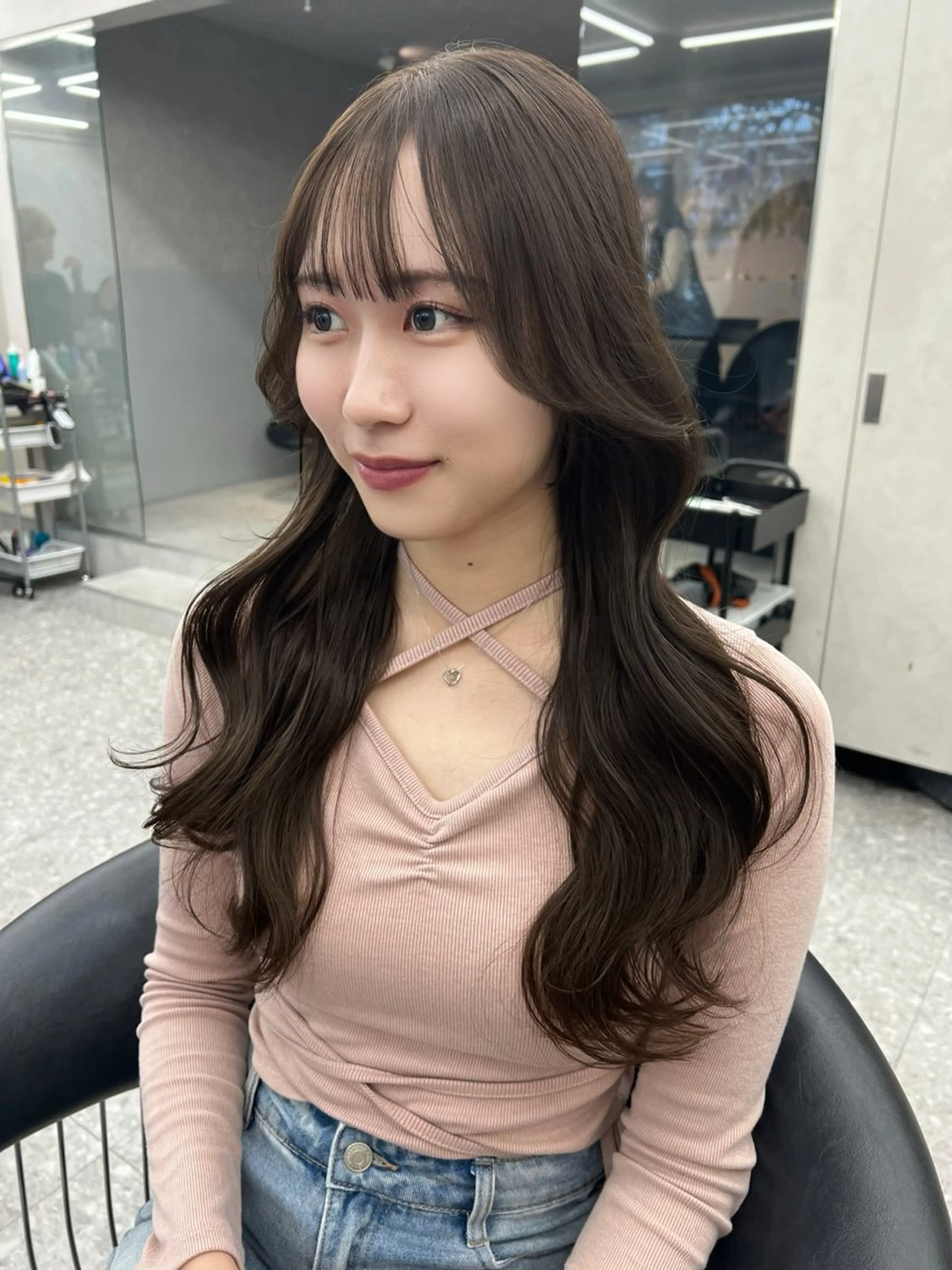 ロング カット ヘアカラー トリートメント 博多ベージュ 🐻松井傑のヘアスタイル