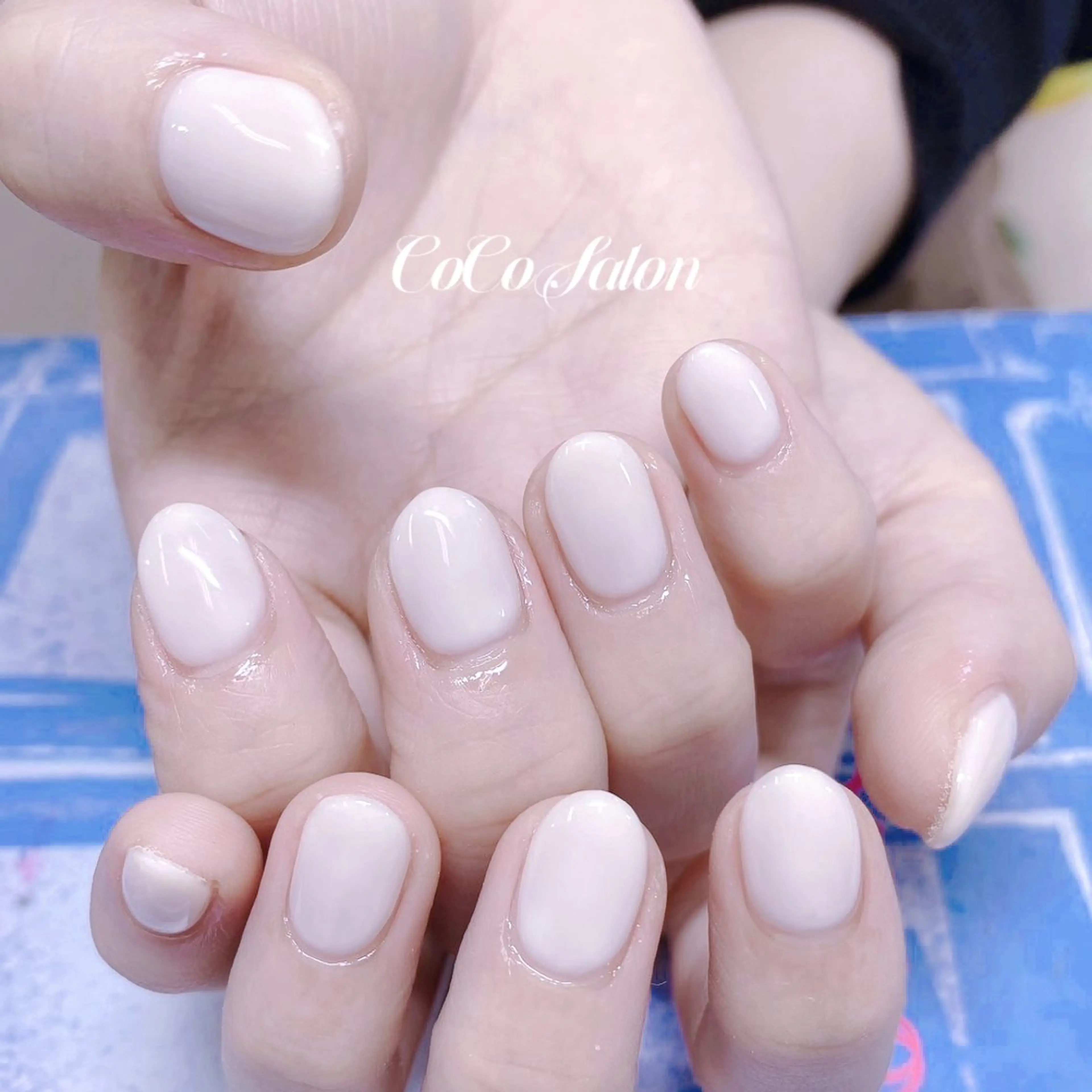 ネイル 長さ出し ジェルネイル ワンカラーネイル パラジェル スカルプネイル ハンドネイル CoCoSalon ネイル/まつ毛予約のネイルデザイン