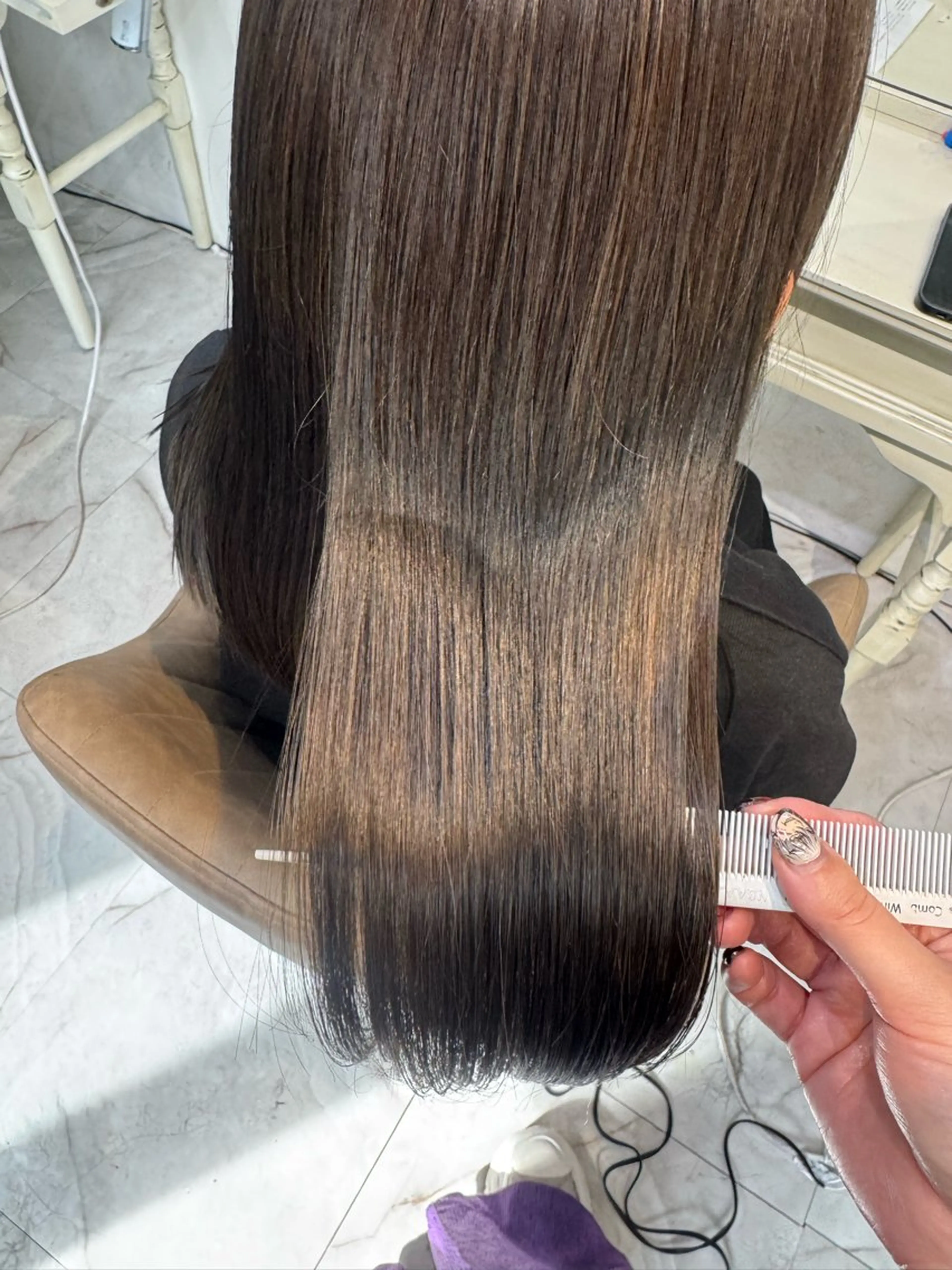 セミロング カラー パーマ 透明感カラー 酸性ストレート ストレートパーマ カット 縮毛矯正 トリートメント 3日空きあり 🌟misatoのヘアスタイル