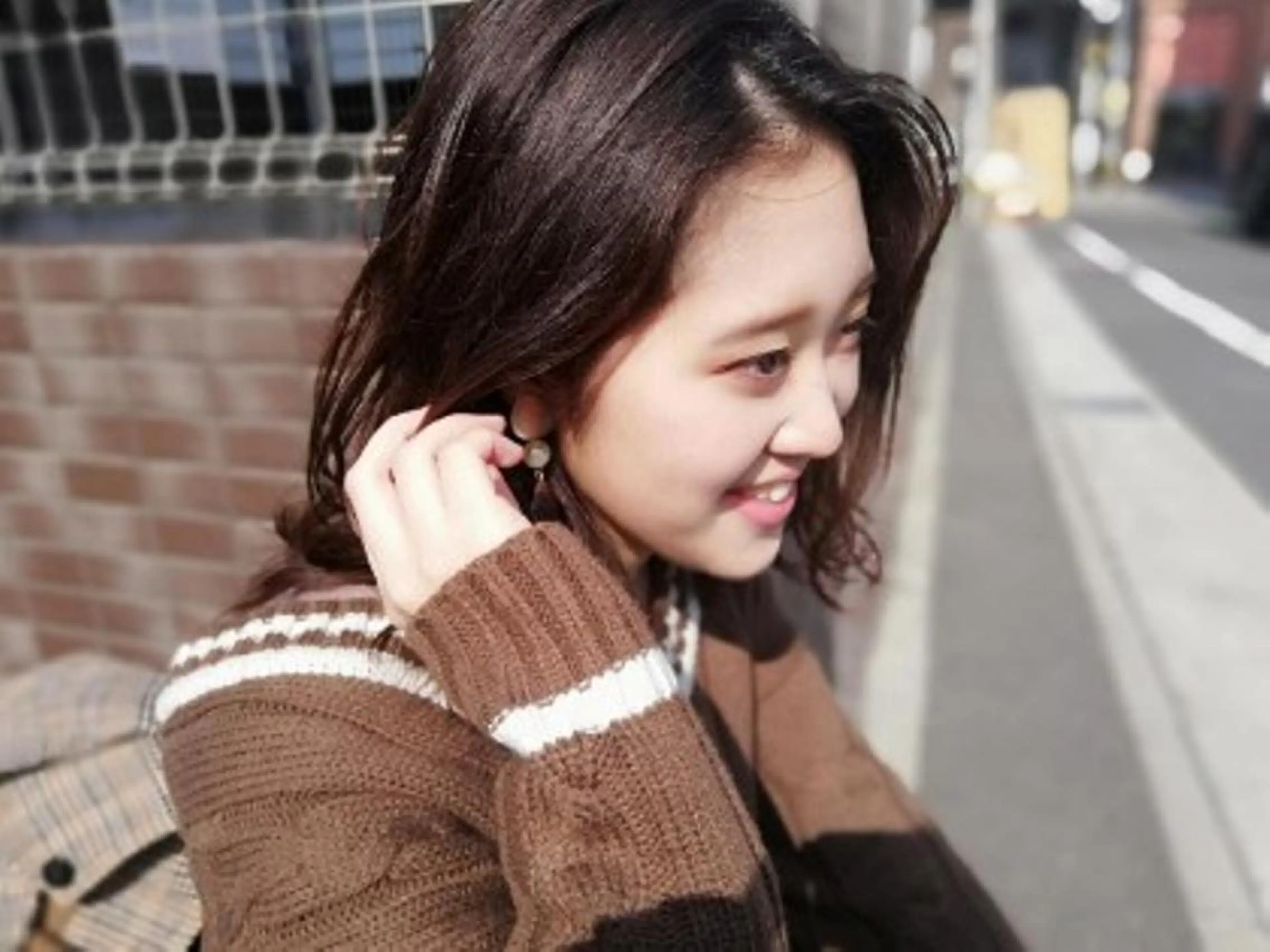 パーマ ミディアム カラー 西新美容室 ナチュラルオーブンのヘアスタイル