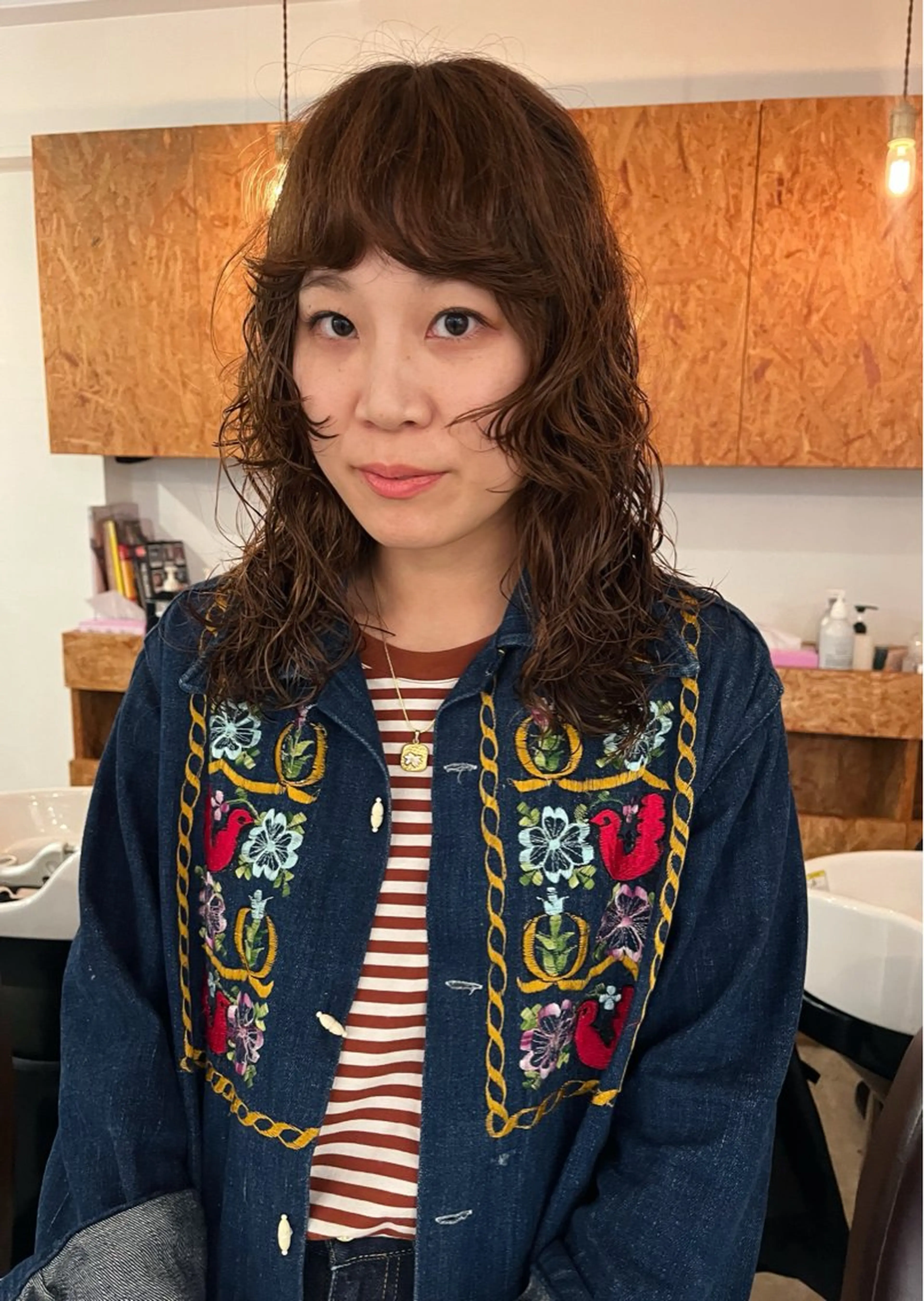 セミロング パーマ カット パーマ 暖色/パーマ 🌼クニトウメイのヘアスタイル