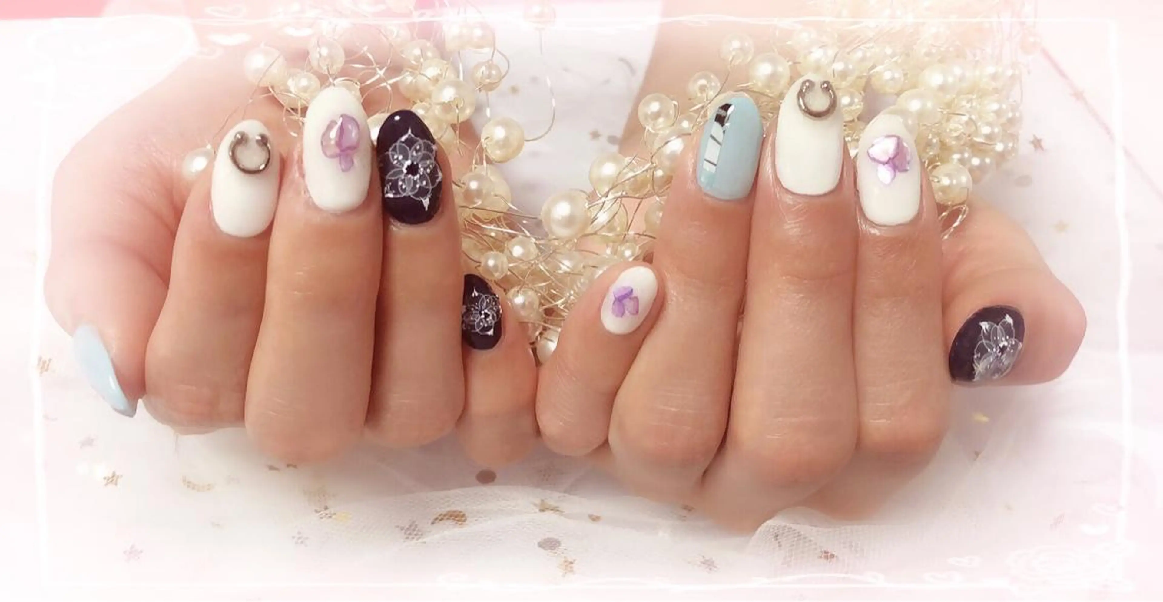 ネイル ラベンダー💖日暮里 ルル💖ネイルのネイルデザイン