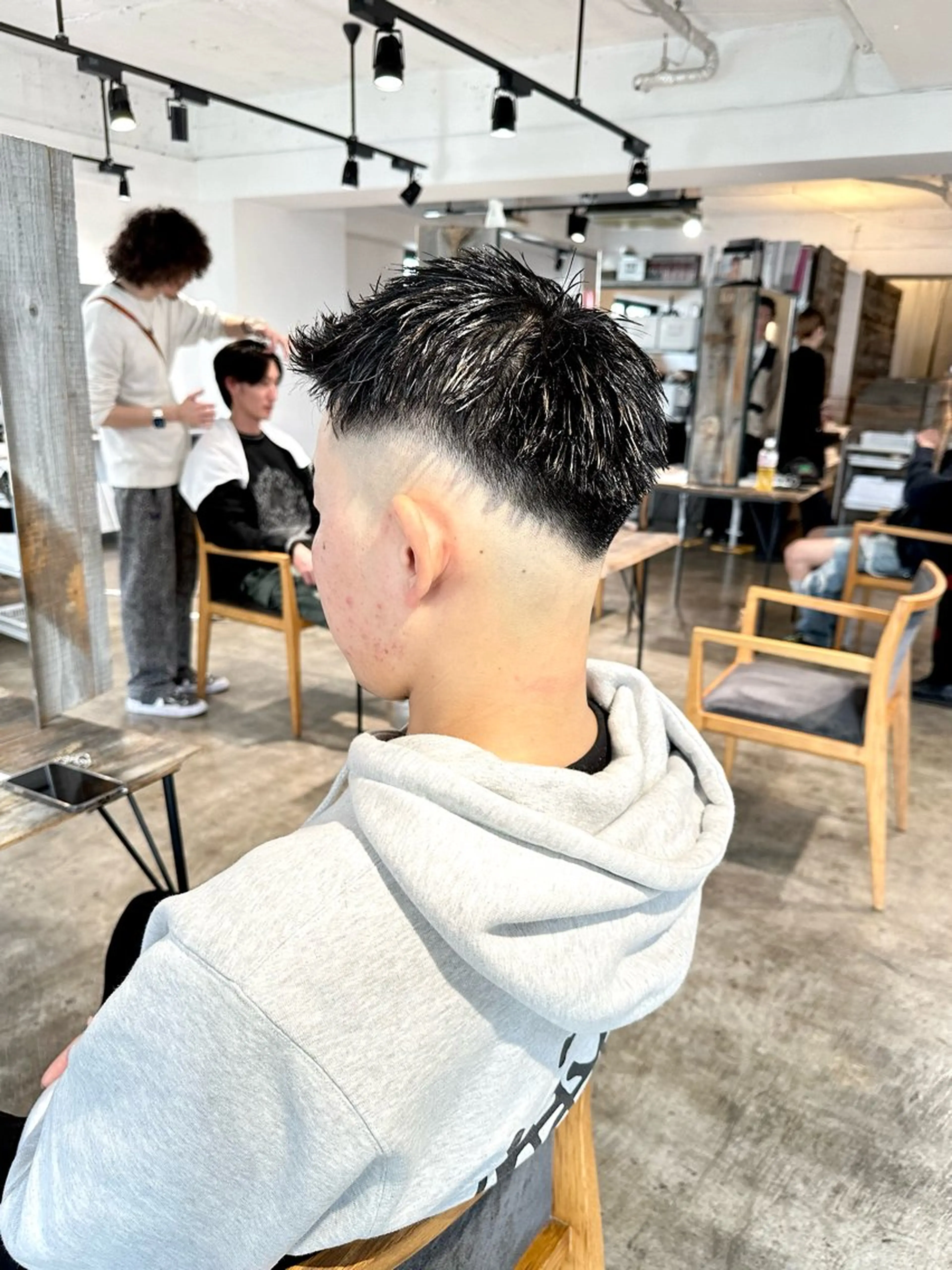 メンズ アップバング フェードカット スキンフェード カット 骨格補正施術/メンズ 専門美容師/YUYAのヘアスタイル